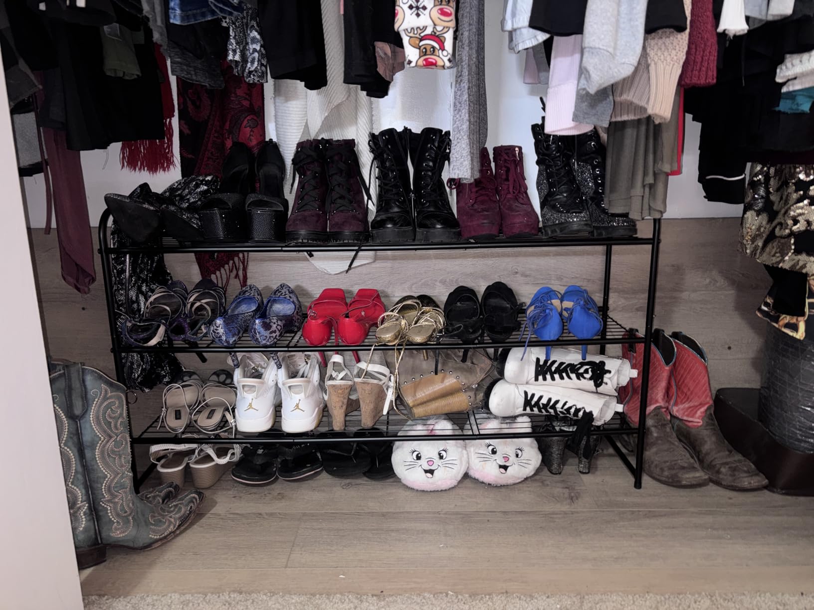 KEETDY Large Shoe Rack 6 Tier Organizer Tall Metal Shoe Organizer for Entryway Bedroom Floor Garage, Wide Shoe Shelf Storage Fits 42 Pairs customer photo 1