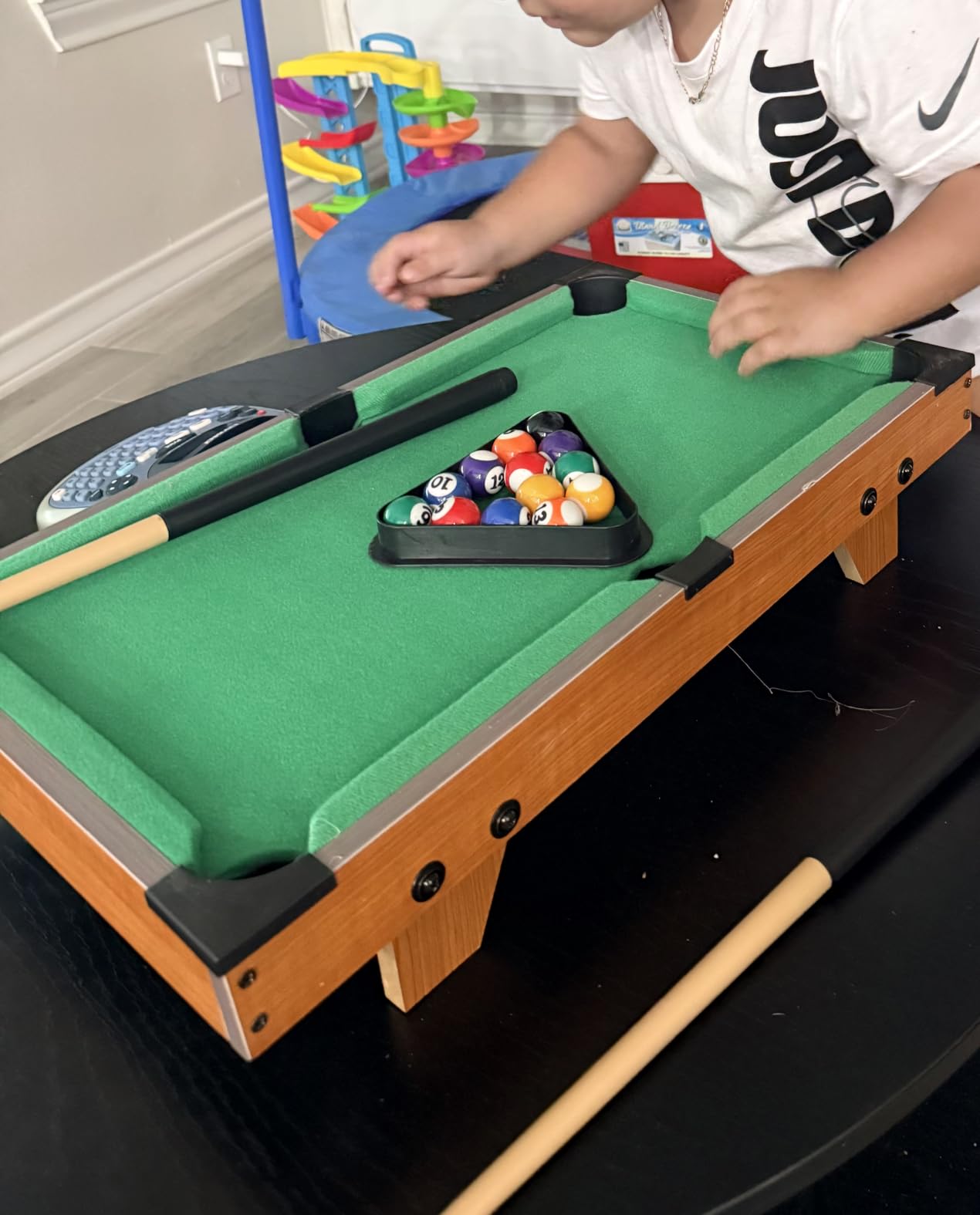 Mini Pool Table for Kids Small Billiards Game Table Top Pool Table Toy for Cat Gift for Kids Cat Pool Table Toy customer photo 2