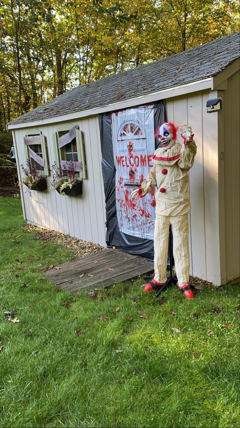 Haunted Hill Farm 6-Ft Talking Clown on Stage Halloween Animatronic customer photo 2