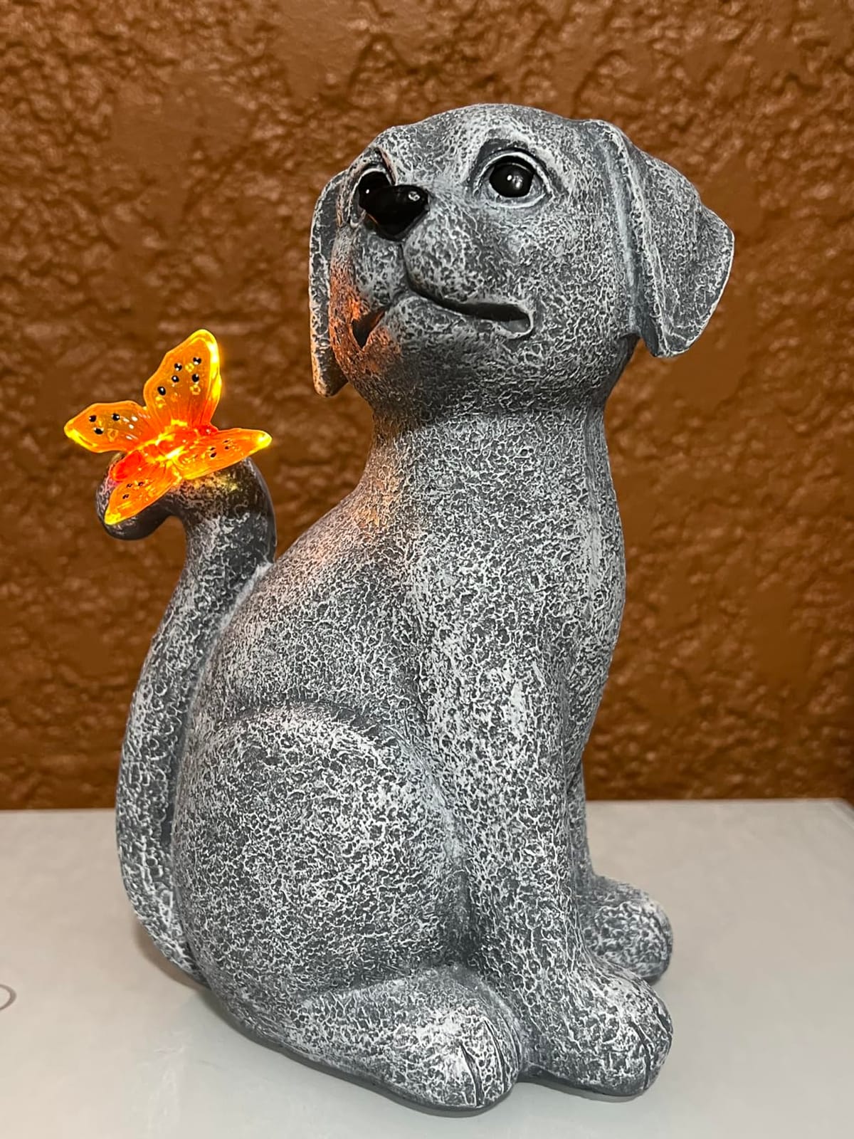 Cat Outdoor Statues for Garden with Solar Butterfly | IP65 Waterproof,Outside Decor, Yard Art Lawn Ornaments, Porch Patio Balcony Home House, Gifts for Mom Grandma Women customer photo 1
