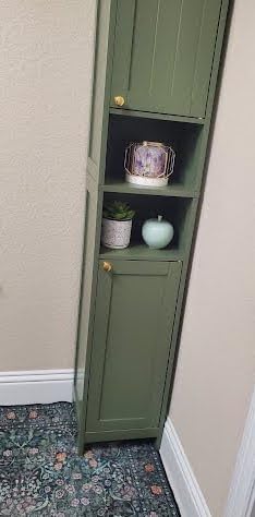 VASAGLE Tall Storage Cabinet with Lights, Slim Freestanding Cabinet with Adjustable Shelves, for Small Spaces, Bathroom, Living Room, Modern, 11.8 Inches Wide, Cloud White UBBC566W02V1 customer photo 2