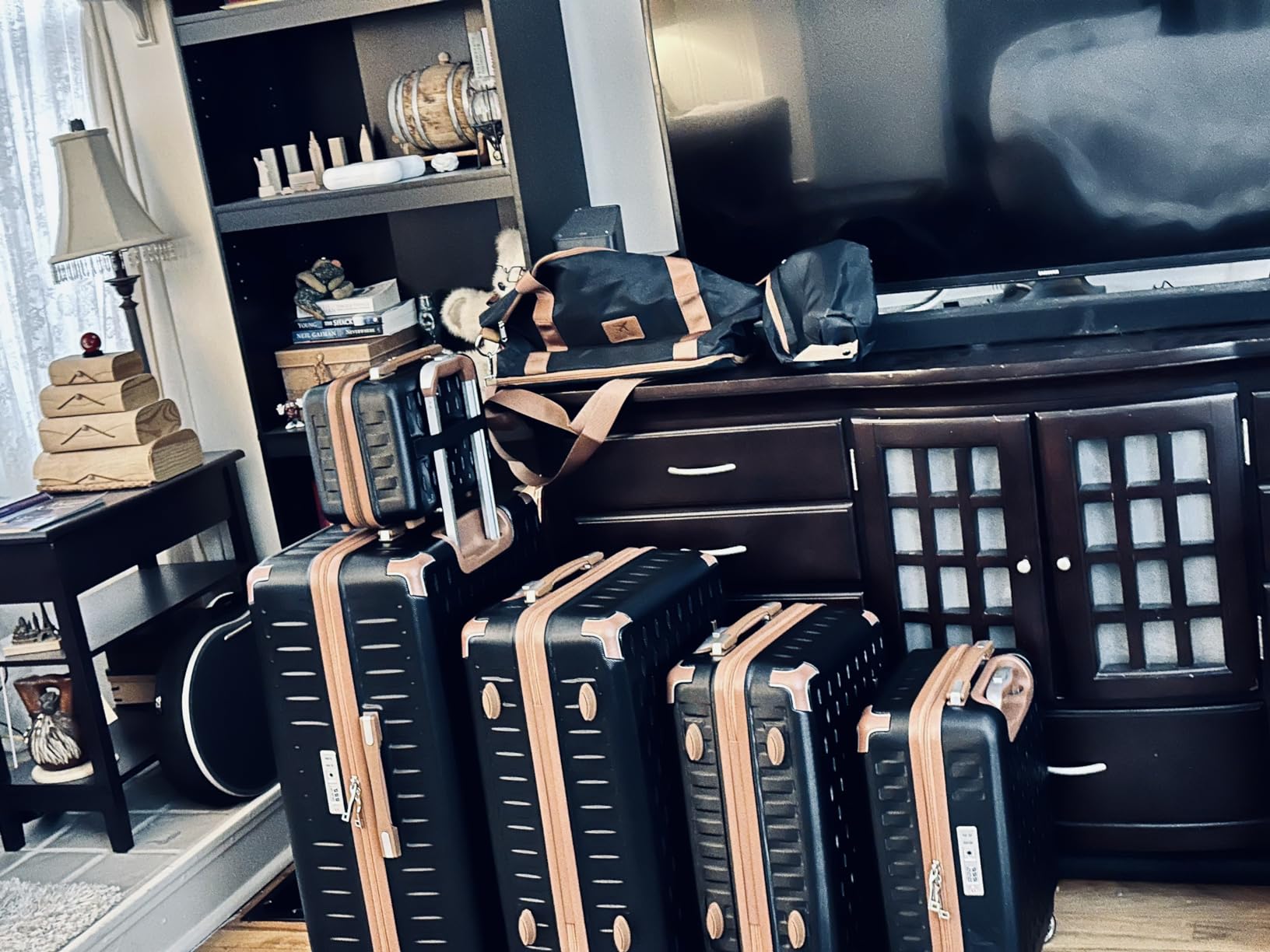 Luggage Sets 7 Piece Suitcase Set, Hard Shell Carry on Luggage Travel Suitcases with Spinner Wheels and TSA Lock customer photo 1
