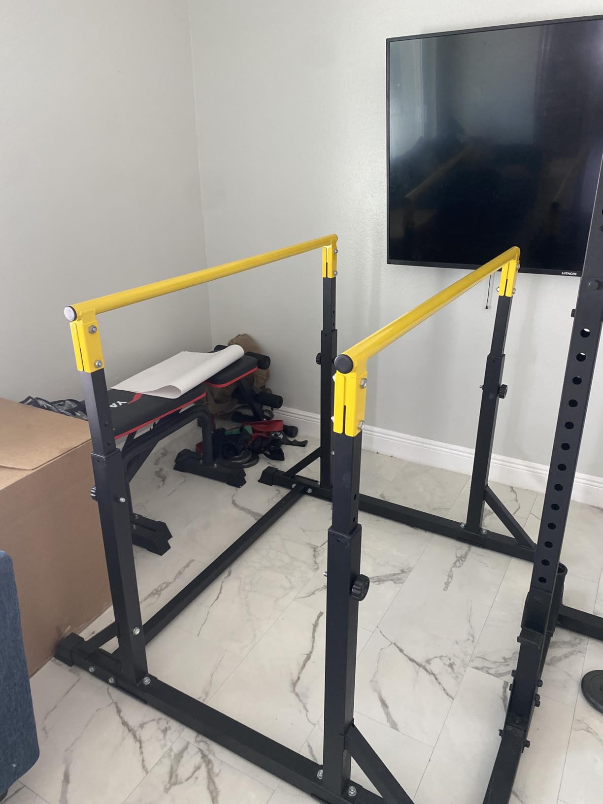 Bongkim Dip Bar, Heavy Duty Dip Station with 7 Height Levels, 800lbs Adjustable Parallel Bars for Tricep Dips Pull-Ups L-Sits Calisthenics Exercises Strength Training for Home Gym Outdoor customer photo 2
