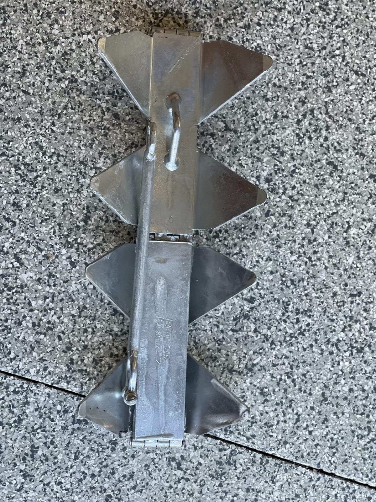 Box Anchor for Boats, Folding Boat Anchor Hot Dip Galvanized, Double Sided | Slide Anchor for Pontoon Fishing and Cabin Cruiser, Multiple Sizes, Better Boat customer photo 1