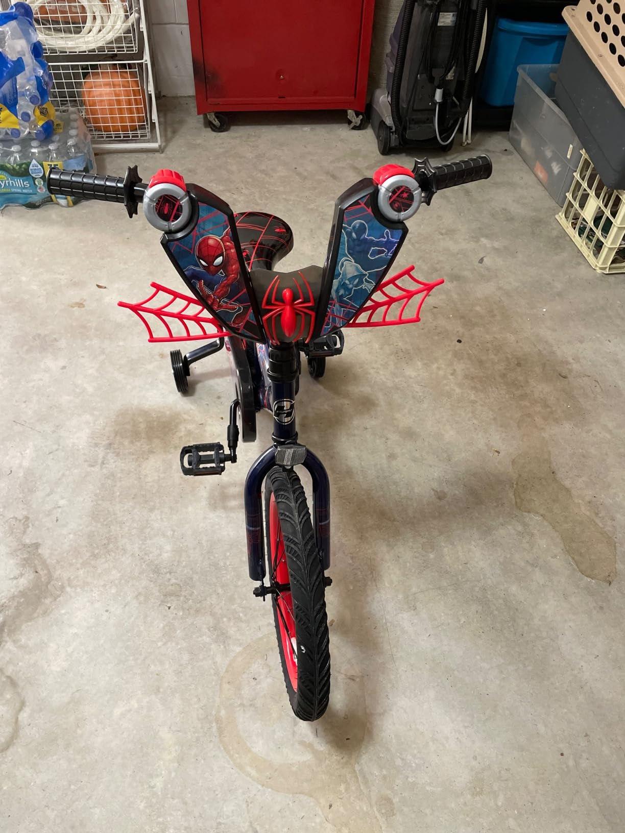 Huffy Disney and Marvel 12/16 Inch Boys Bikes, Multiple Color Options | Spider-Man, Lightning McQueen, Spidey and His Amazing Friends, Removable Training Wheels, EZ Build Assembly customer photo 1