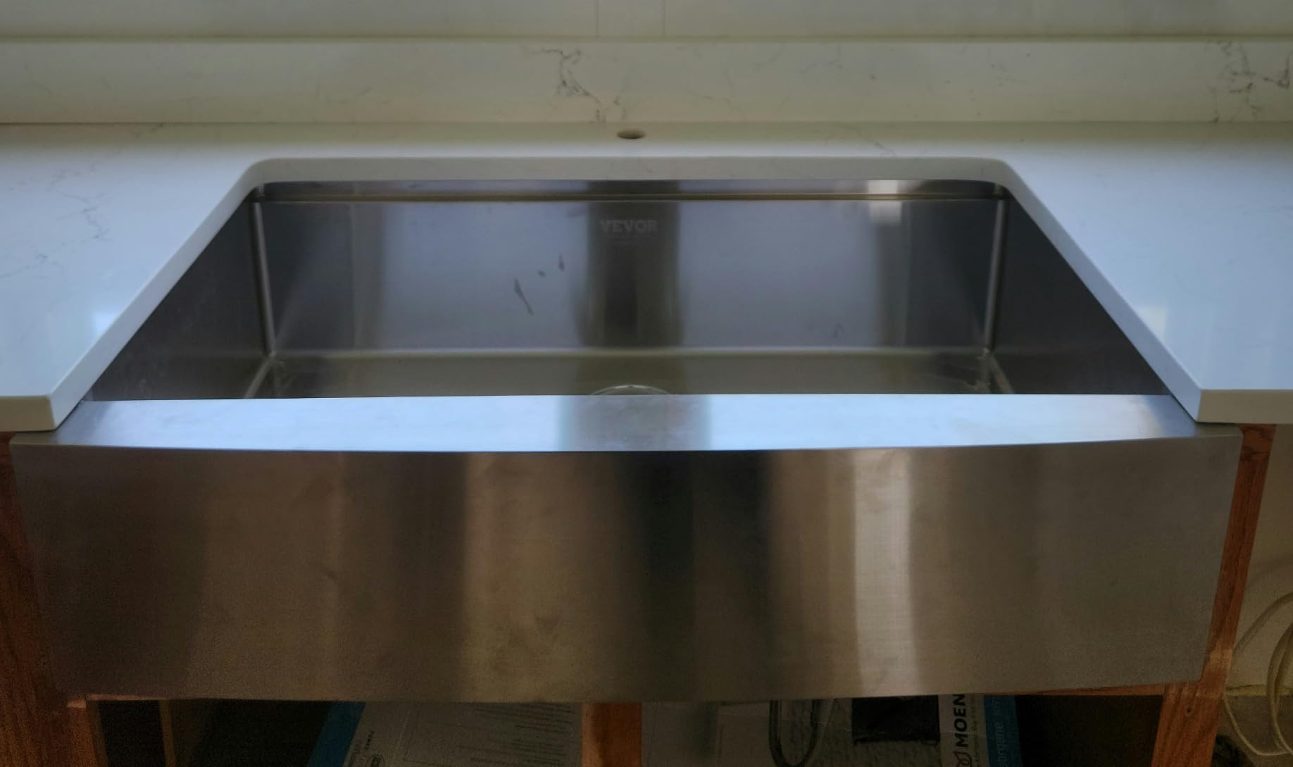 VEVOR 33 inch Farmhouse Kitchen Sink, 304 Stainless Steel Sink, Top Mount Single Bowl Kitchen Sinks with Ledge & Accessories, Household Dishwasher Sinks customer photo 2