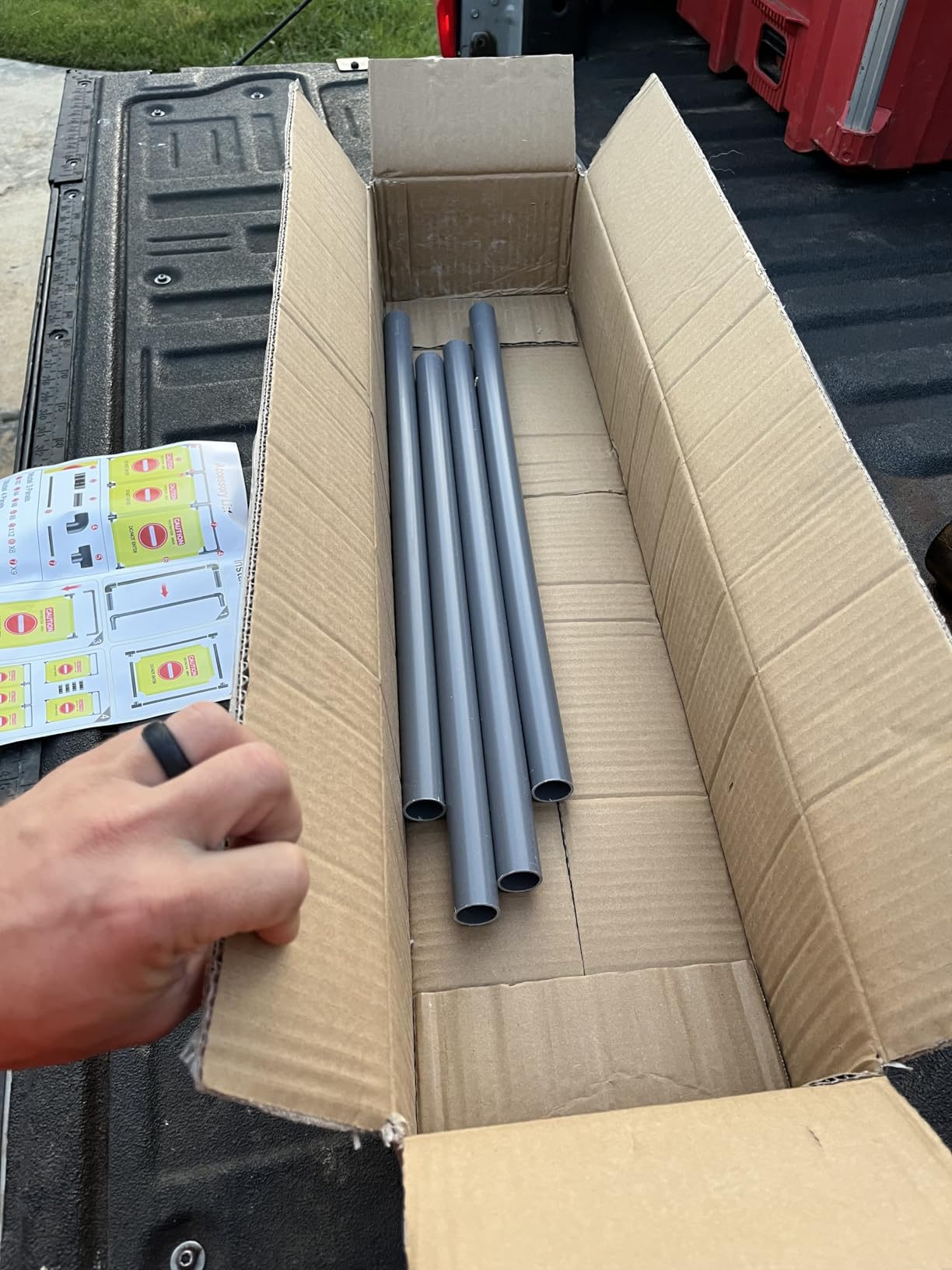 4 Panels Safety Barricade, 7.8 FT Foldable Security Sign Barrier | Heavy Duty PVC Frame Barricade customer photo 2