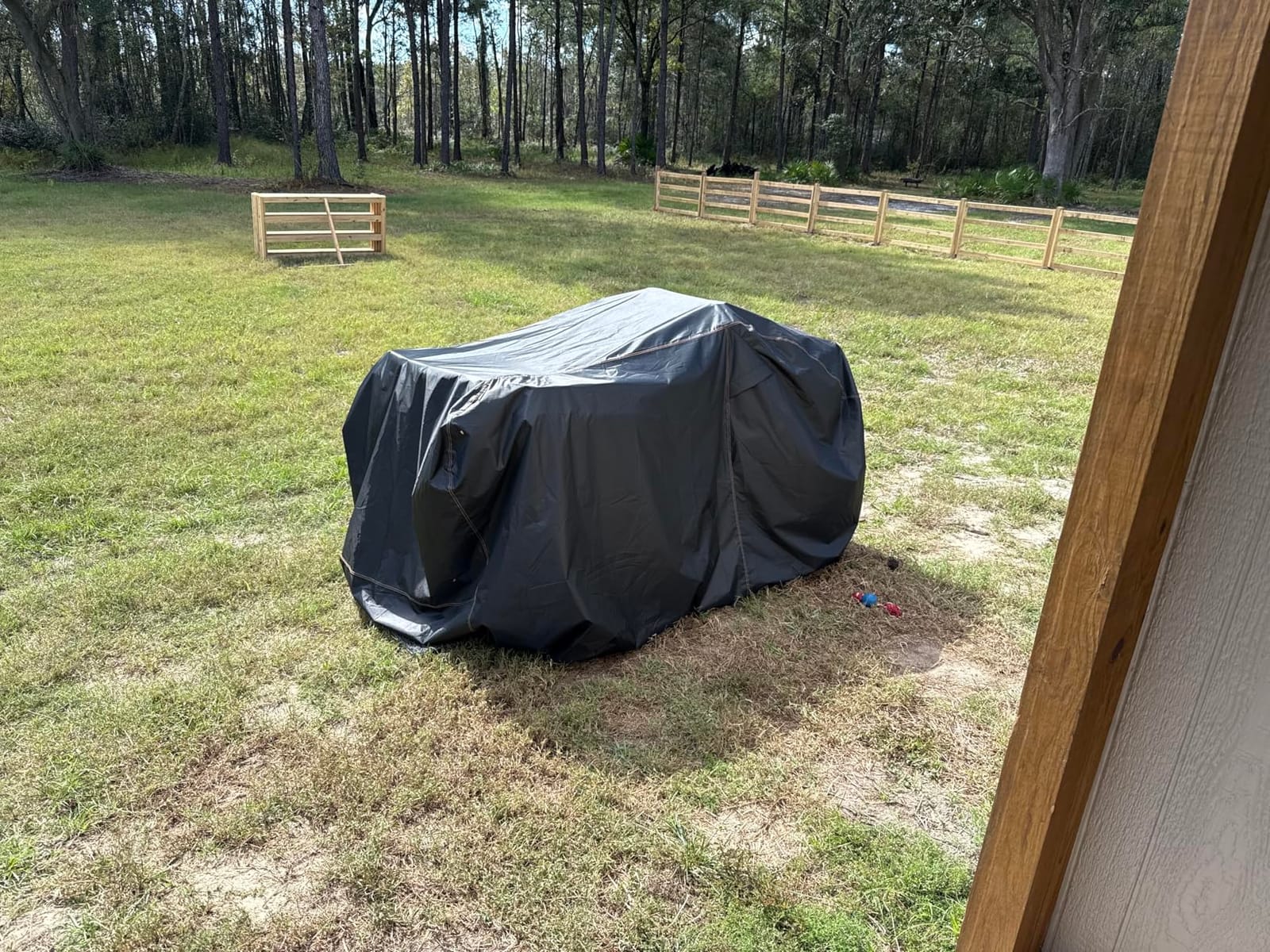 QYMOTO ATV Cover, 420D Large ATV Cover XXL 2-UP, 4 Wheeler Quad Durable Waterproof Outdoor Full Protection Windproof for CFMOTO Cforce 600 1000 Tour, Polaris Sportsman 570, Can am Outlander 570 850 customer photo 2
