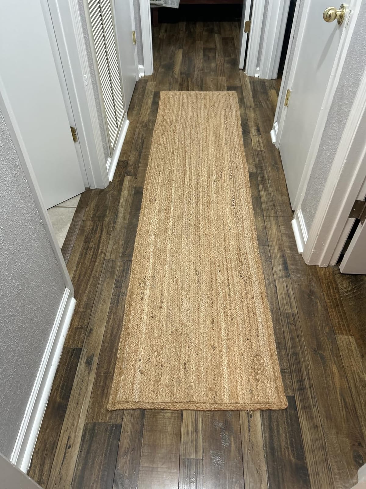 HOMEMONDE Solid Braided 8'x10' Jute Area Rug Natural - Eco Friendly Premium Fiber - Durable and Reversible Handwoven Farmhouse Rugs for Living Room, Hallway, Bedroom, Dinning Room, Kitchen, Office customer photo 1