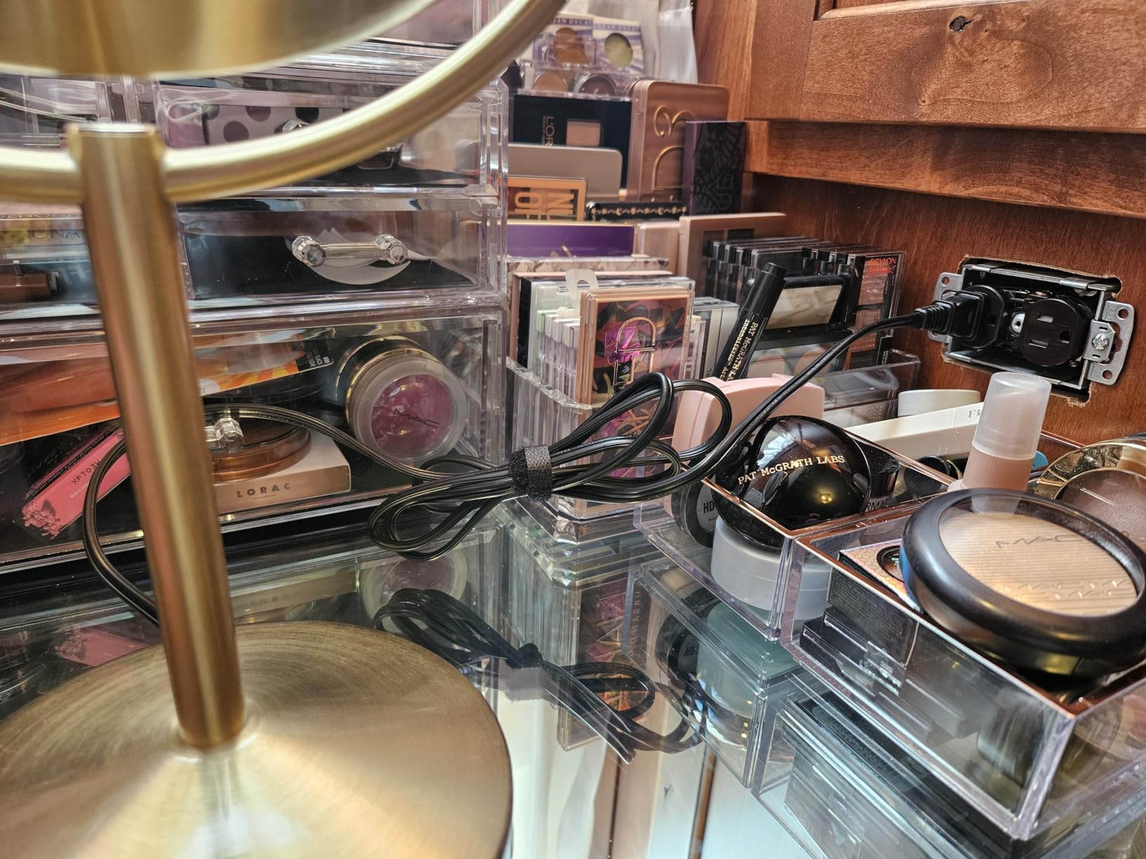 Conair LED Vanity Mirror, Double-Sided, 10x Magnification, Satin Nickel | Lighted makeup mirror with 3 color modes, 360° rotation, satin nickel finish, 5-foot power cord, 8.5