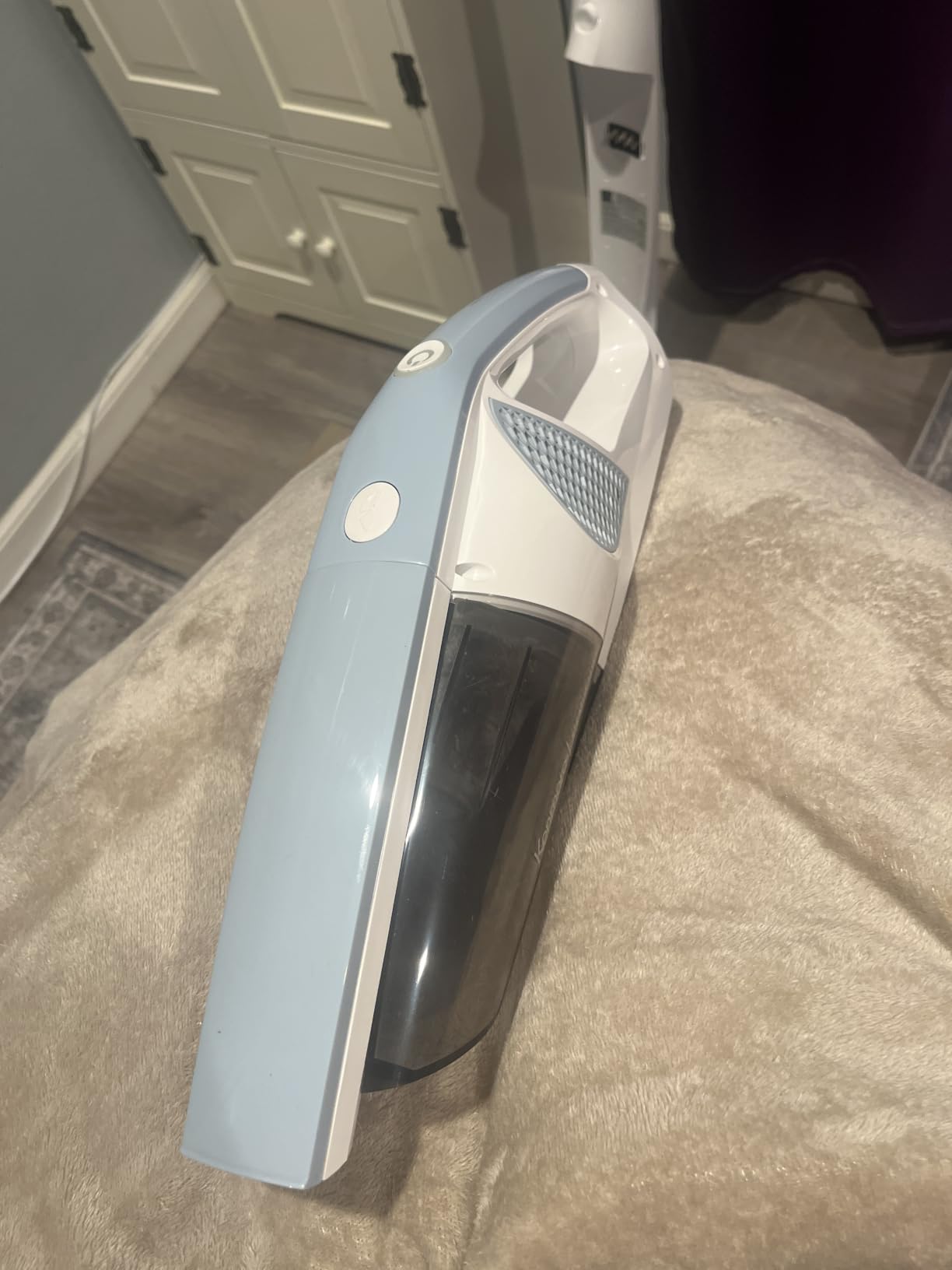 Kenmore DS1020 16V Cordless Stick Vacuum Lightweight 2-in-1 Handheld | LED Headlight with 2-Speed Power Control for Hardwood Floor, Carpet & Pet Hair, Gray-Blue customer photo 1