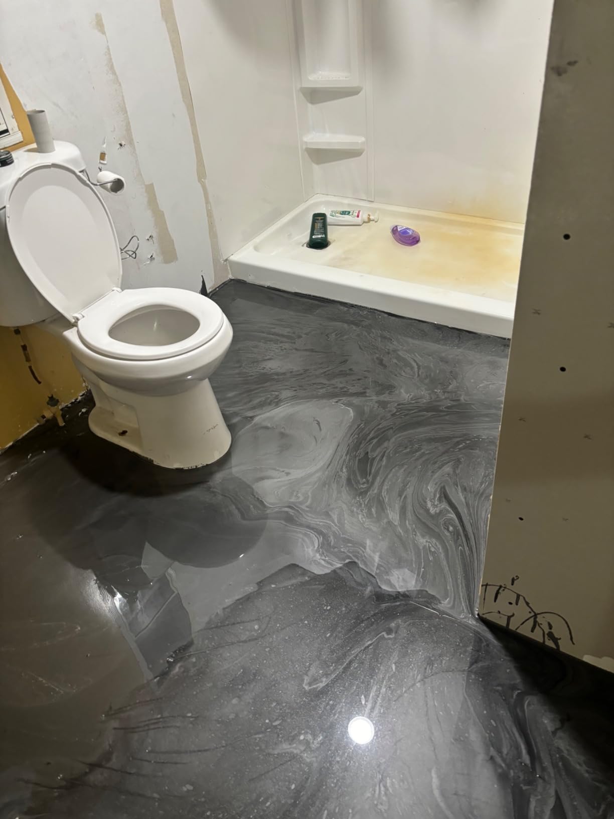 BP Resins: Single Shot |100% Solids Epoxy Resin Kit (3 Gallons) Solvent-Less, Two Component Gloss Coat Finish - Low VOC! Industrial Use, Garages, Floors & More! (White) + Free Mixer customer photo 2