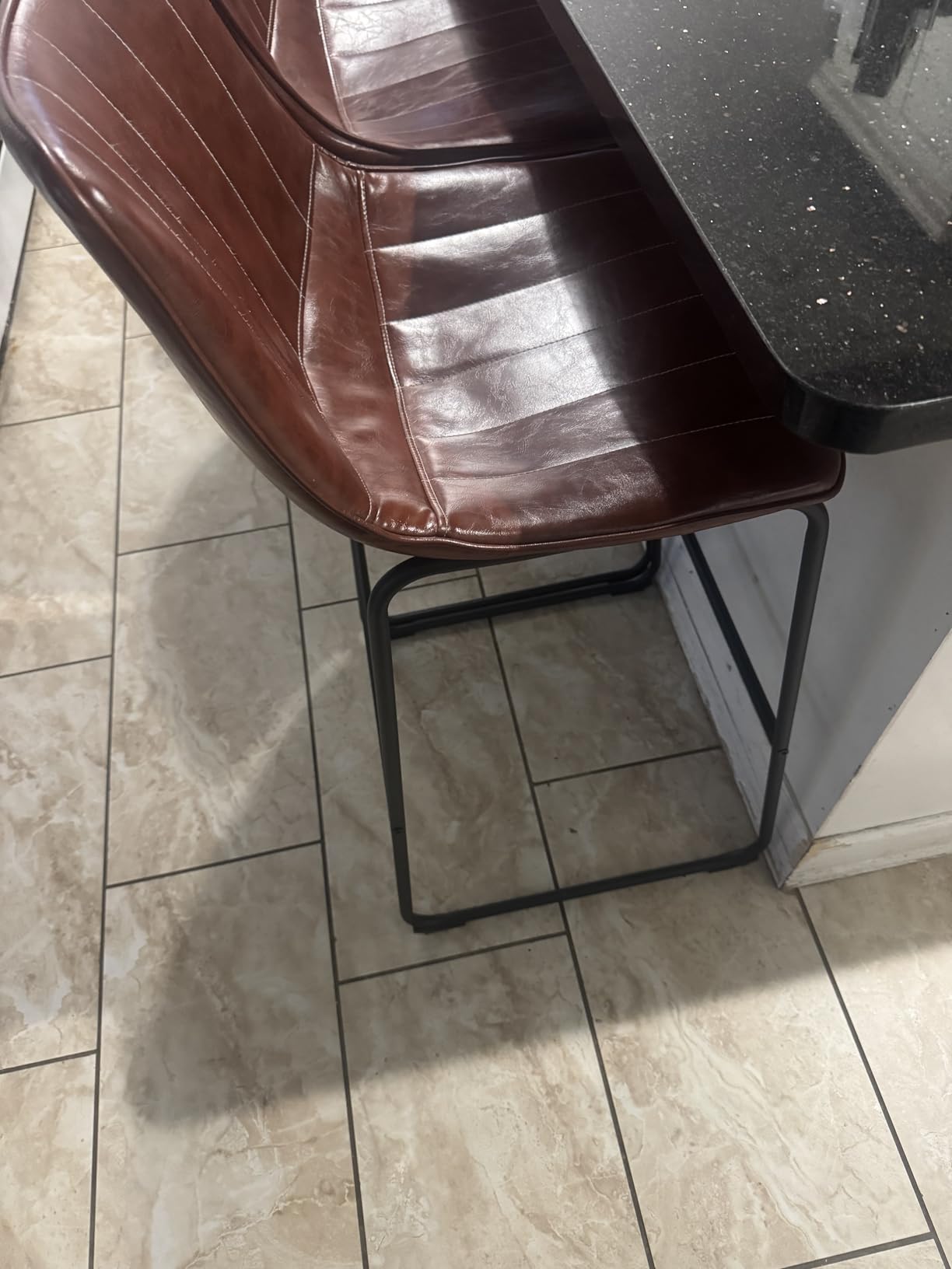 Grey Bar Stools Set of 2, Velvet Barstools 24-Inch Seat Height | Counter Height Bar stool with Black Legs, Comfy Upholstered Seat & Back, Armless Counter Stools for Kitchen Island, Bar, Pub customer photo 2