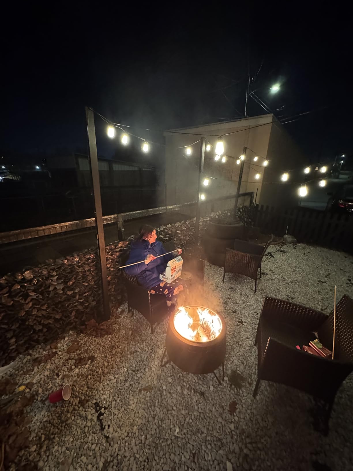 Smokeless Fire Pit 20-Inch - Portable Outdoor Wood Burning Fire Pit for Patio, Backyard & Camping, Stainless Steel, Removable Ash Pan, Stand & Cover - TIKI Social Fire Pit customer photo 1