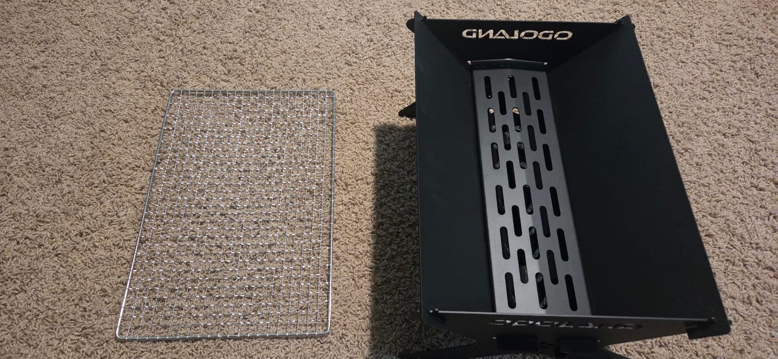 Odoland Folding Portable Charcoal Grills for Outdoor Cooking Bonfire BBQ | Heavy Duty Iron, for Picnic Patio Backyard, Firepit and Barbecue Grill, Lightweight Easily Set Up with Carry Bag customer photo 2