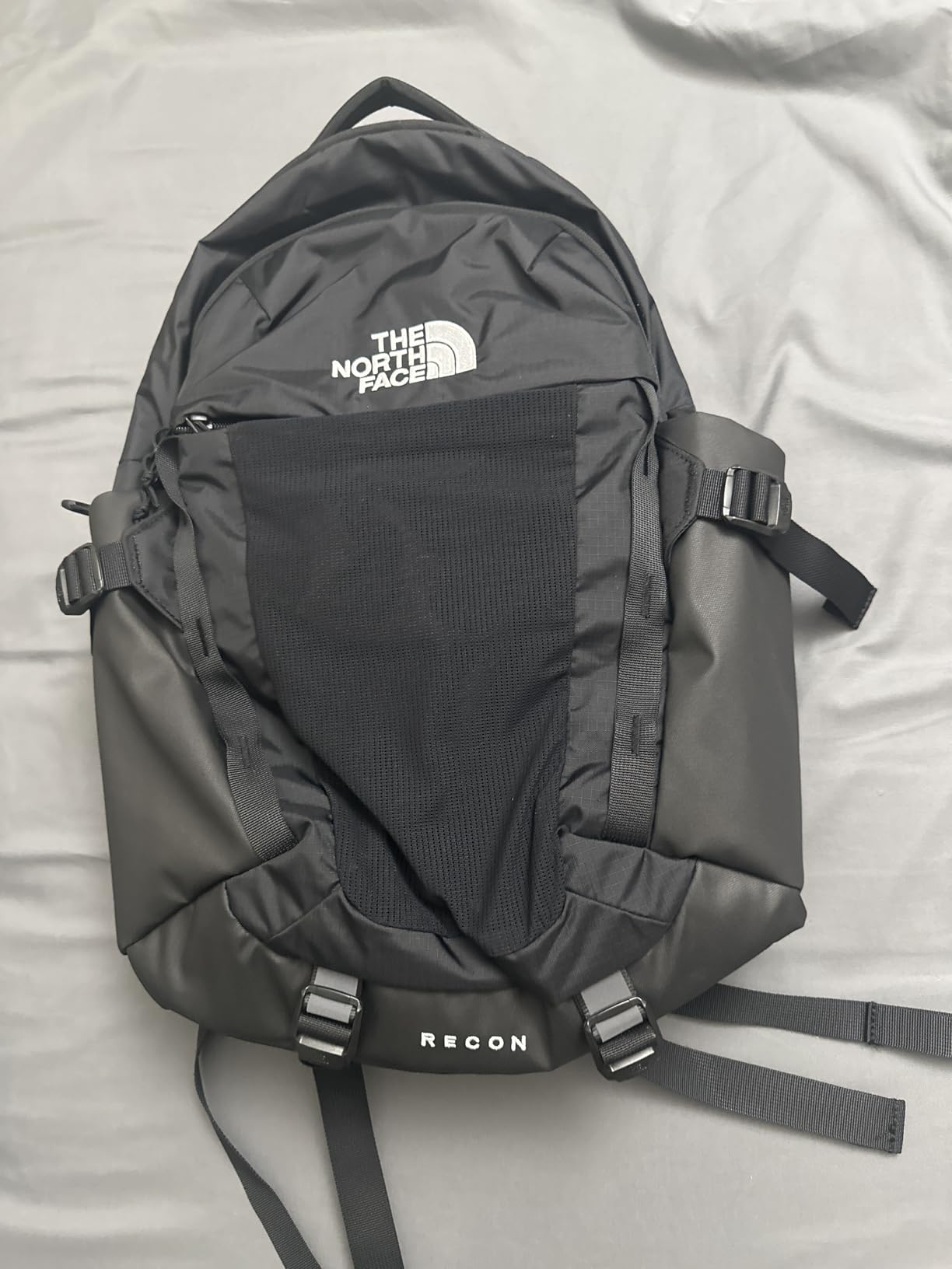 The North Face Recon Laptop Pack, Asphalt Gy Lt Hth/TNF Blk-NPF, OSFA | Daypack, Water Repellent, Laptop Sleeve, 2 Water Bottle Pockets customer photo 1