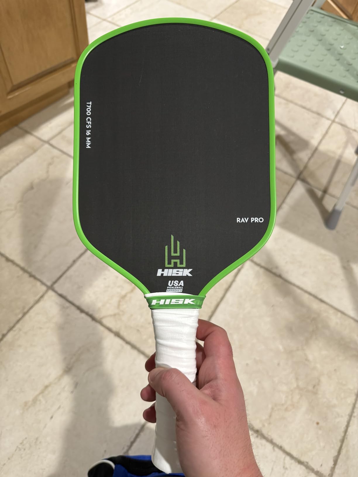 RAV PRO Pickleball Paddle - Ultimate HIGH END 16mm Japanese Toray T700 Raw Carbon Fiber CFS w/Excellent GRIT Roughness Texture, Aero Dynamic Curve, USAPA Approved, Non Slip Grip customer photo 2