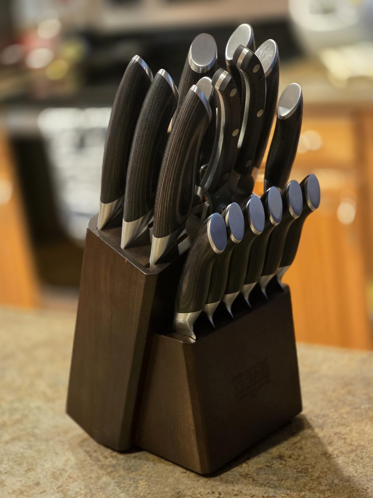 HOSHANHO 16-Piece Knife Set, Japanese High Carbon Stainless Steel Kitchen Knife Set, Ultra Sharp Chef Knife Block Set with Sharpener customer photo 1
