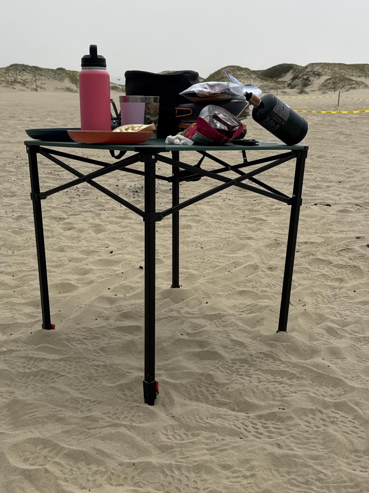 VILLEY Folding Camping Square Table with Carry Bag, Lightweight Aluminum Adjustable Square Table for Outdoor customer photo 2