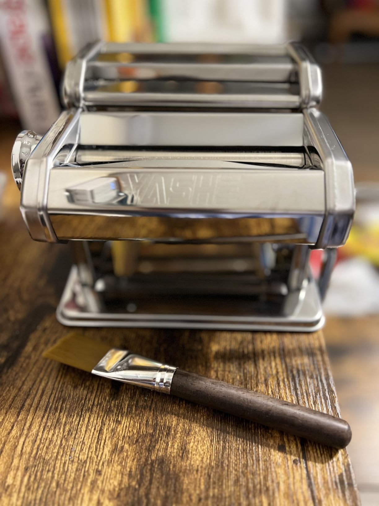 YASHE 2-in-1 Pasta Maker with Cleaning Kit, Adjustable Thickness Settings Pasta Maker Machine with Pasta Roller and Cutter, Dual Width Noodle Maker for Pasta, Spaghetti, Fettuccine, Lasagna customer photo 1