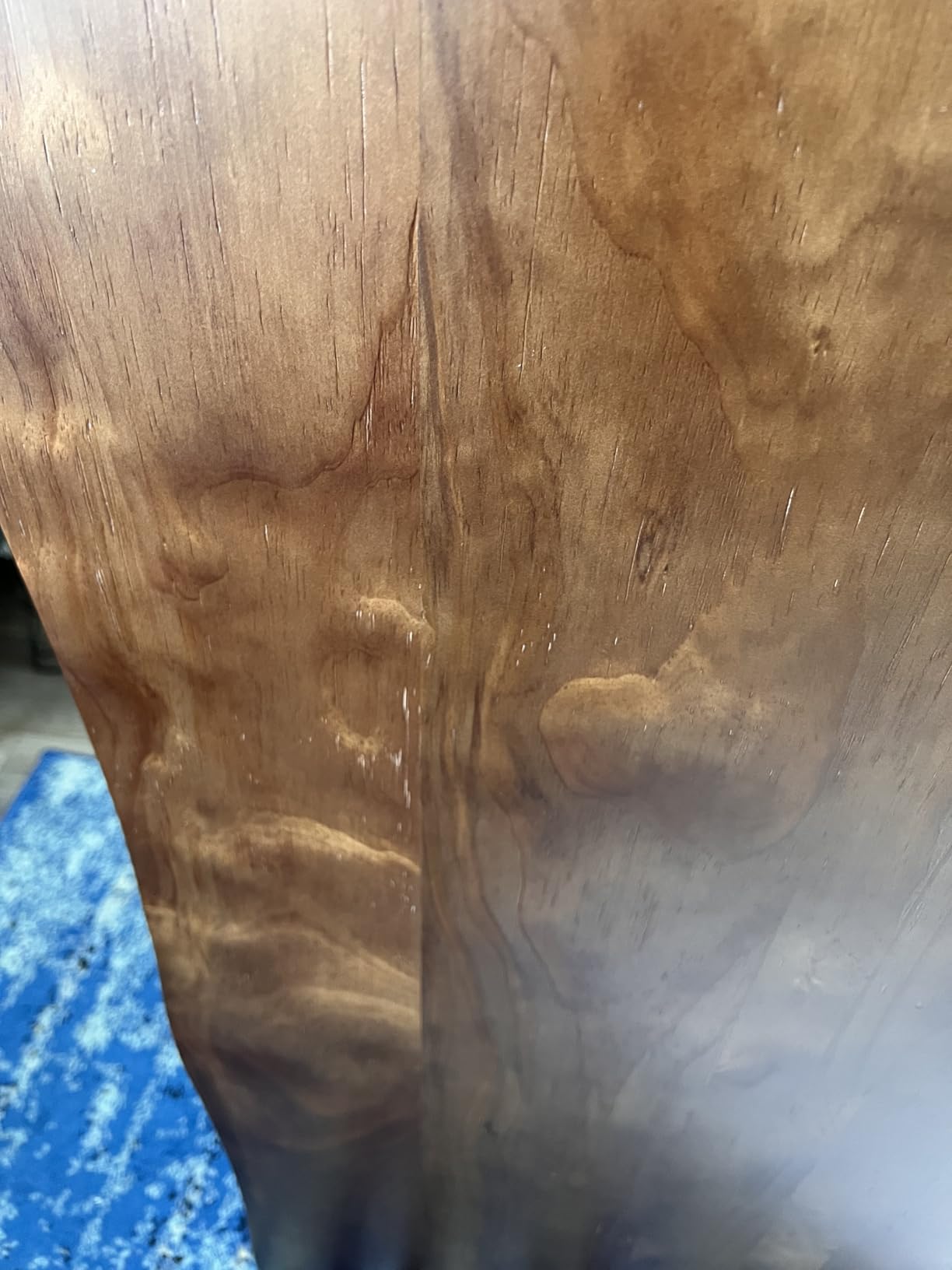 Solid Wood Desk 55 inches, Home Office Computer Desk Wooden Rustic Writing Desk Metal Modern Simple Design Executive Real Wood Desk(Rustic Brown) customer photo 1