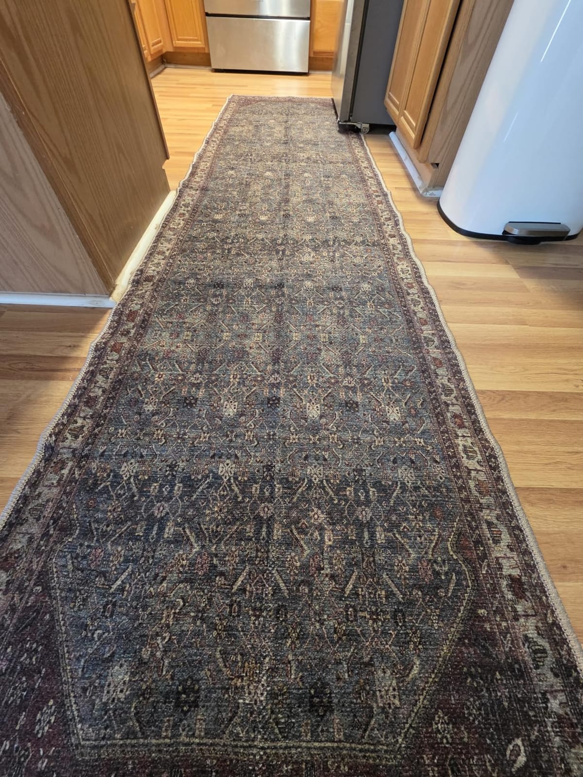 Keen Home Design Vintage Washable Area Rug, Non-Slip Low Pile, 5x7 | Machine Washable Cotton Chenille, 0.25In Low Pile, Rubber Non-Slip Back; Living Room, Bedroom, Dining Room, Office customer photo 2