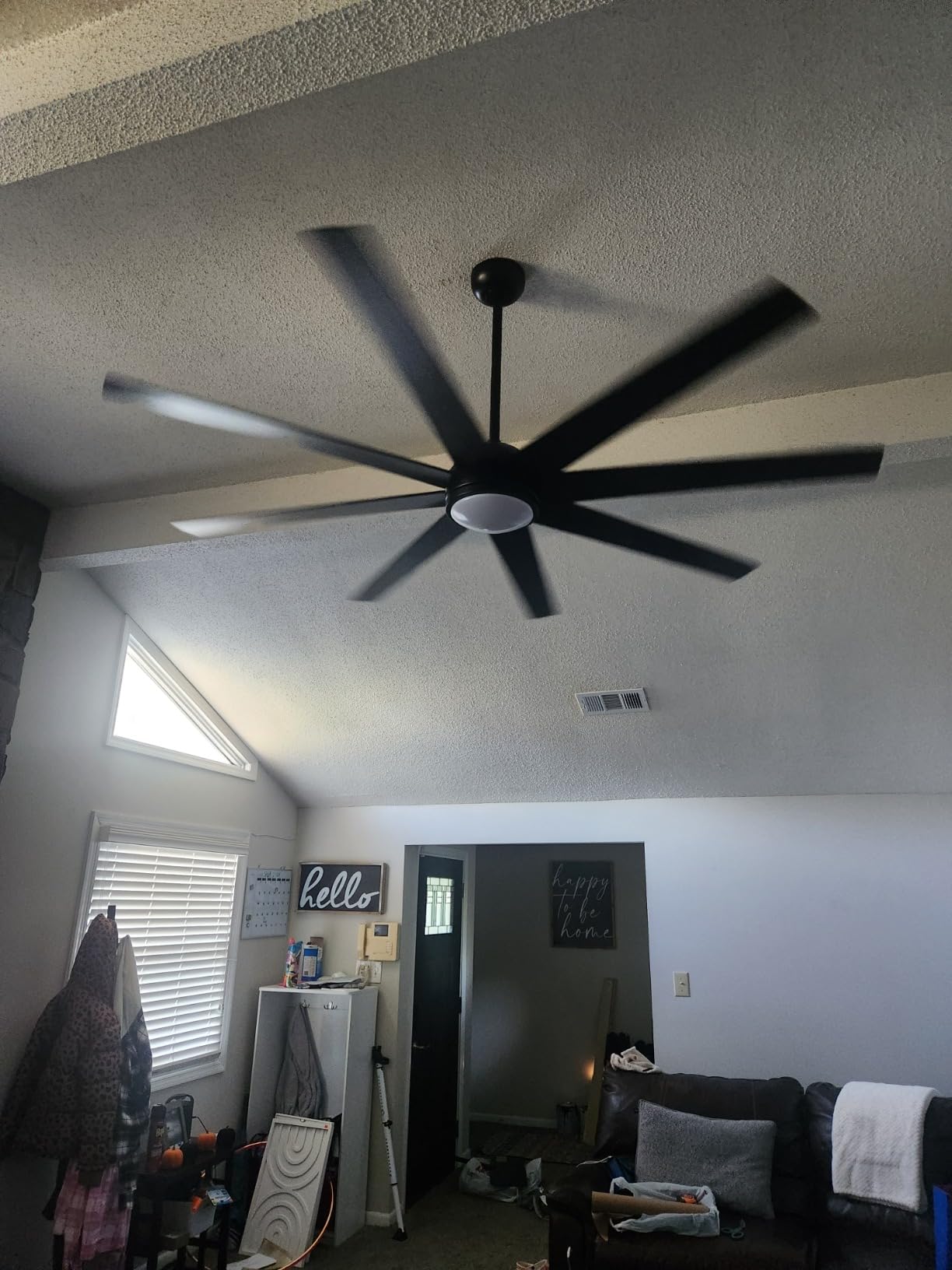 Fanbulous 72 inch Ceiling Ceiling Fan with Light and Remote, Black | 8 Blades Dual-Finish, 6 Speeds, 6600 CFM, Quiet DC Motor, 3CCT Adjustable, 24W LED light, for Bedroom, Living Room, Outdoor customer photo 2