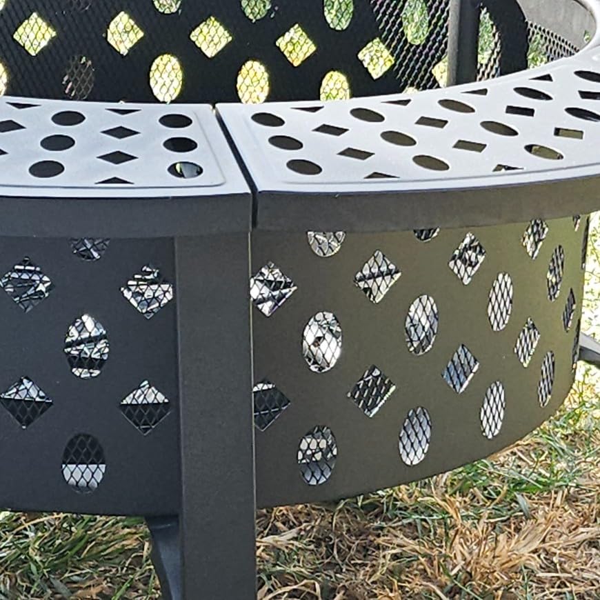 OutVue 42 Inch Fire Pit with 2 Grills, Extra Large Wood Burning Fire Pits for Outside with Lid & Poker, Heavy Duty Firepit,BBQ& Outdoor Firepit & Round Metal Table 3 in 1 for Patio, Picnic, Party customer photo 2