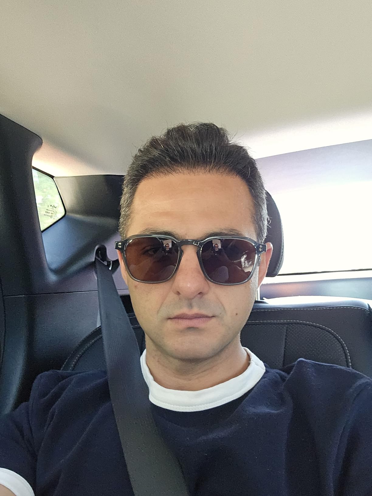 Francis Men's Polarized Sunglasses, Square Frame, Wide Fit UV400 customer photo 2