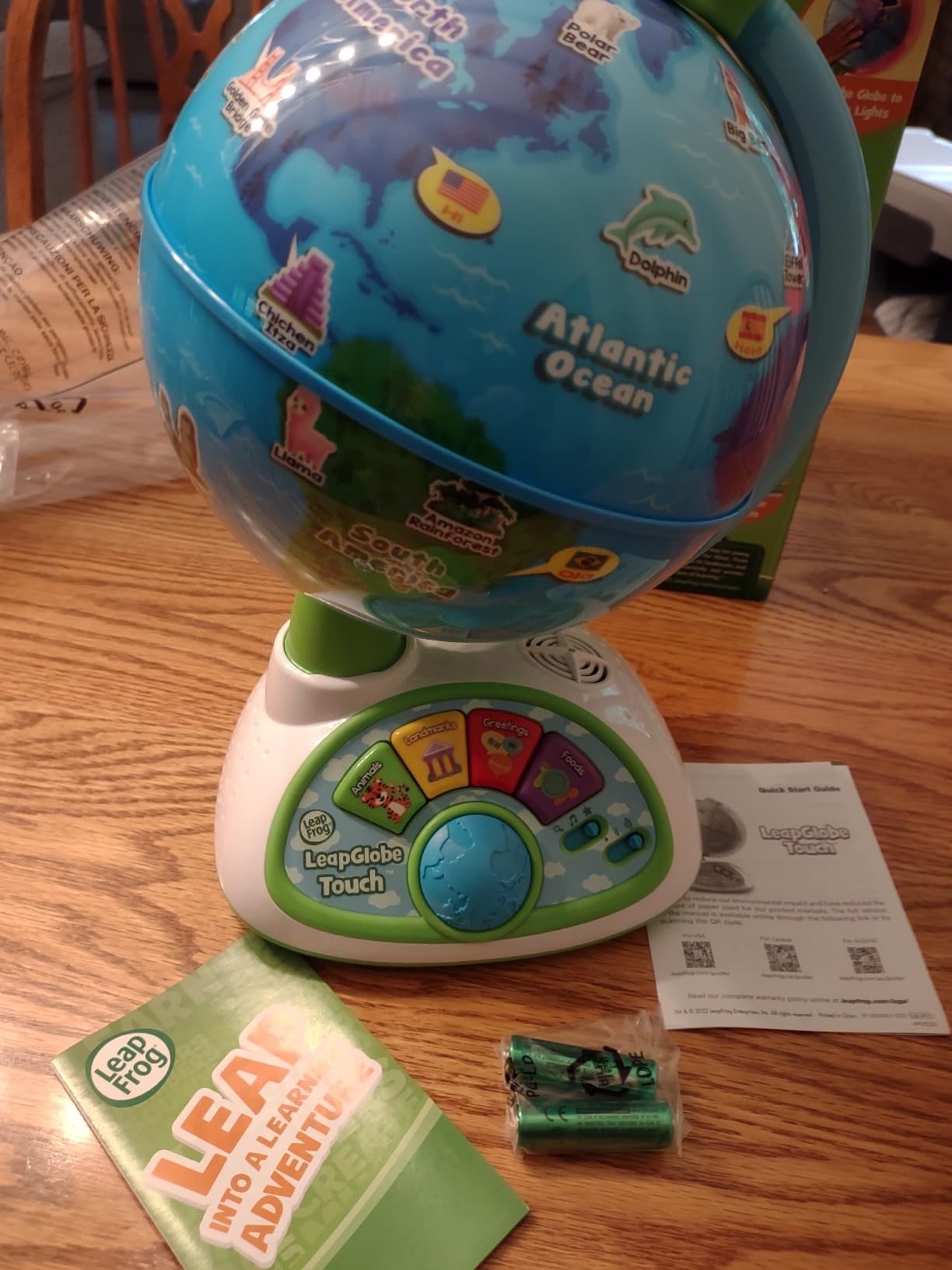 LeapFrog LeapGlobe Light-Up and Touch Interactive Electronic Globe for Kids, Exploration Toy for Ages 3 and Up customer photo 1