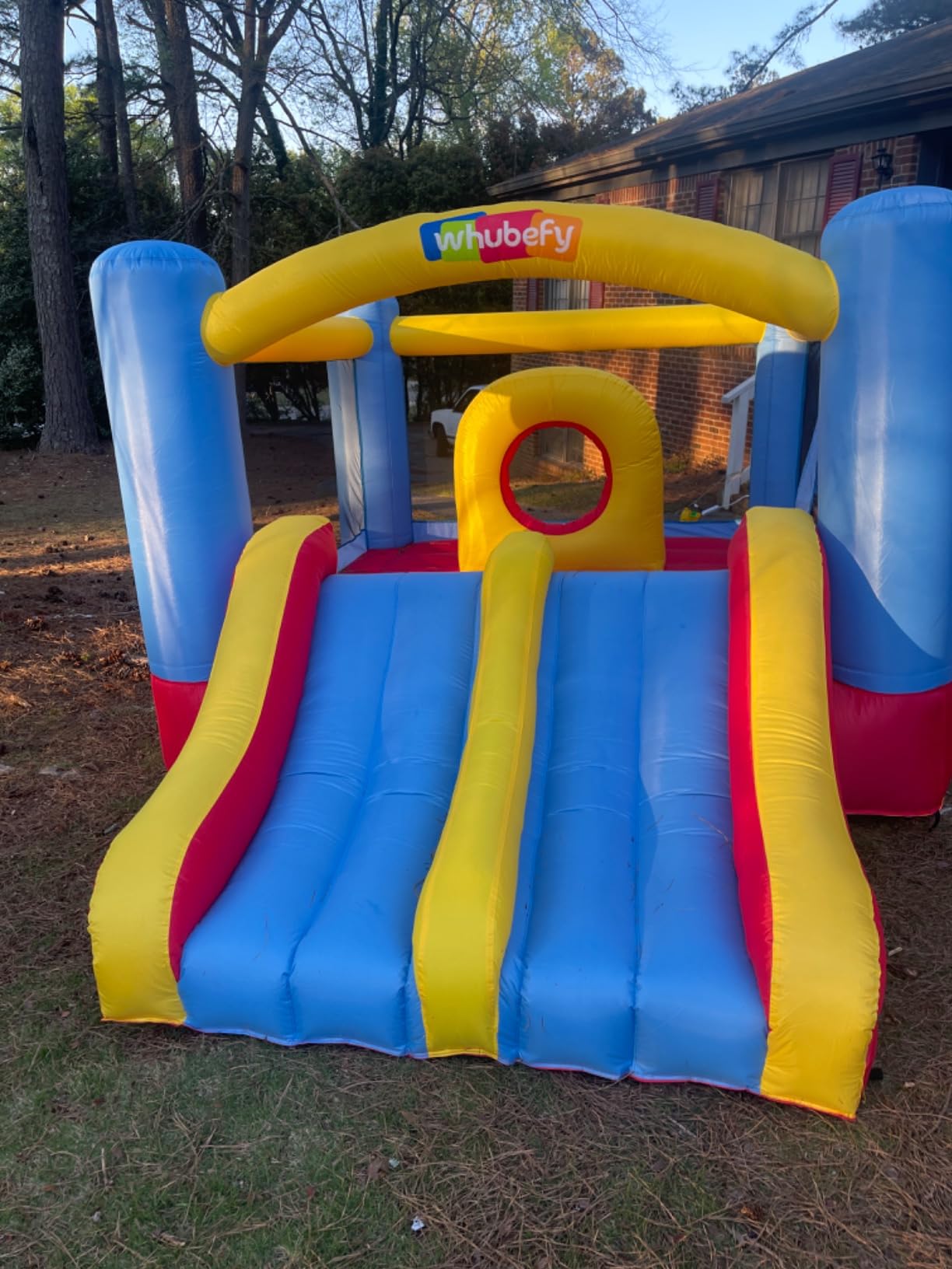 Whubefy 12.6FTx9FT Large Inflatable Bounce House for Kids 3-6 Big Kids 8-12 - Blow up Bouncy Castle with Blower, Double Slide, Obstacle, Indoor Outdoor Jump House for Family Backyard Christmas Party Gift customer photo 1