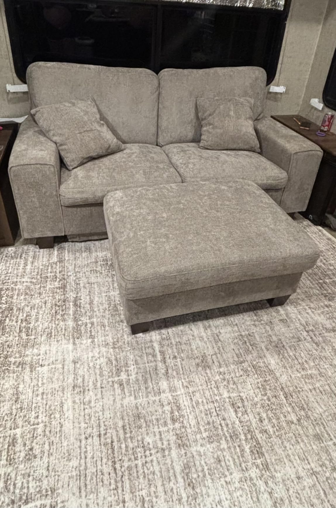DOPEDIO Modern Loveseat Sofa for Living Room,Chenille Recliner, Removable Cover, Pocket Spring Cushions, Solid Wood Frame, Easy Assembly for Small Spaces (71.25inch, Beige) customer photo 2