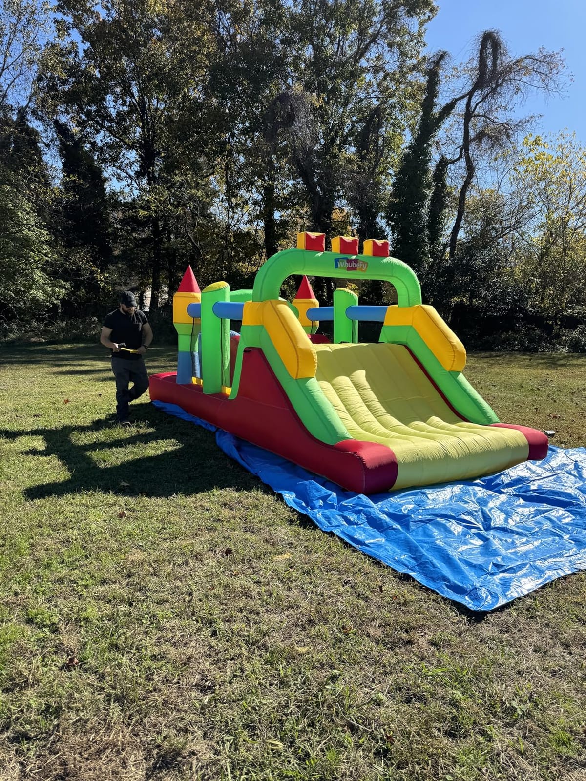Whubefy Bounce House for Big Kids 8-12, 18 x 8.2FT Kids 3-6 Inflatable Obstacle Course w/Dual Tunnels, Large Slide, Climbing, Obstacles and Bounce Area Castle for Birthday Party, Fun Racing Game customer photo 2