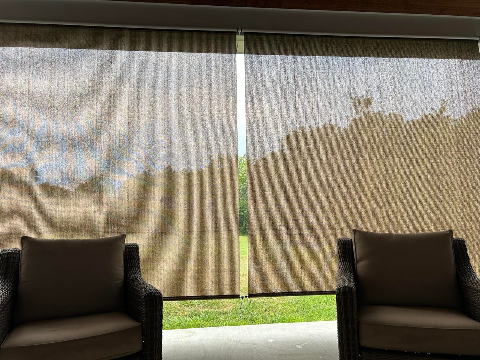 SMONTER Outdoor Sunshade Roller Shade 8'W x 8'H (96