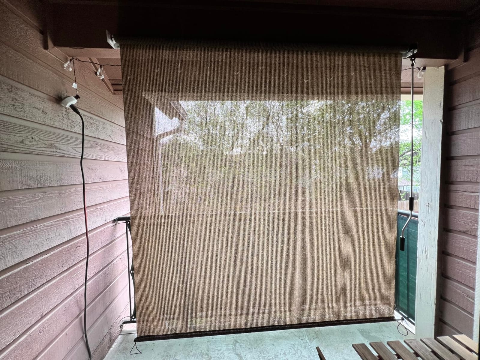 SMONTER Outdoor Sunshade Roller Shade 8'W x 8'H (96