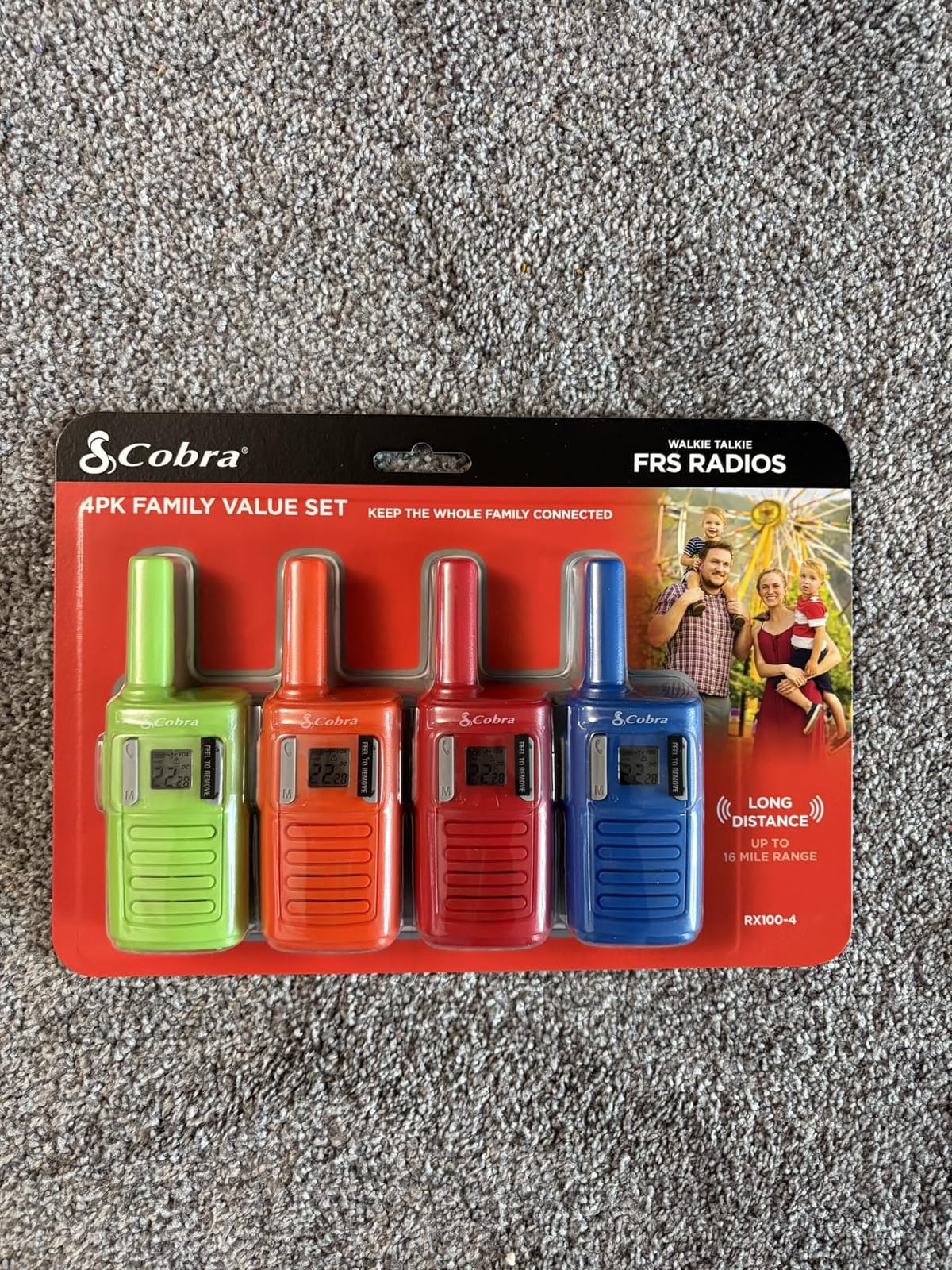 Cobra RX100 16-Mile Range Family Walkie Talkies (4-Pack), 22 Channels customer photo 2