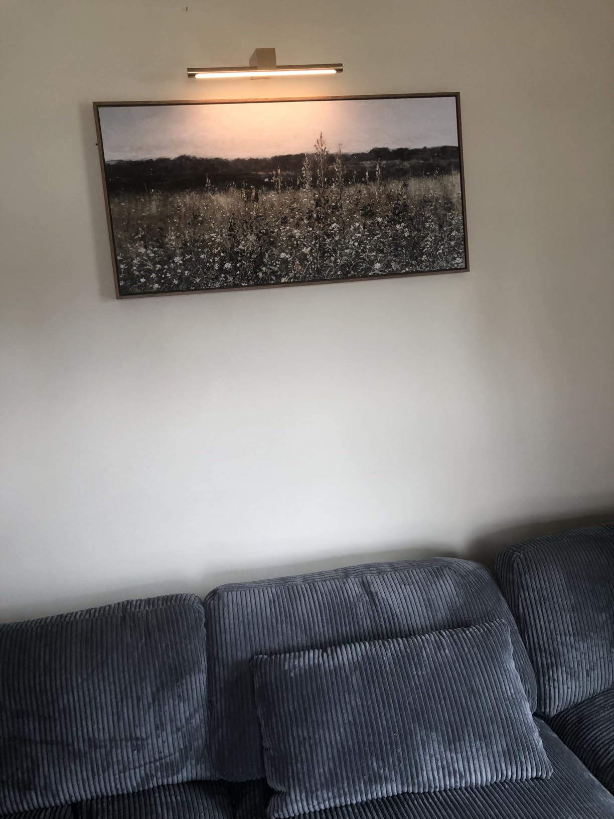 InSimSea Extra Large Framed Vintage Wall Art, Flower Meadow Prints, 20x40In | Living Room Country Farmhouse Decor, Canvas Landscape Paintings, Retro Long Pictures for Bedroom Above of Bed customer photo 1