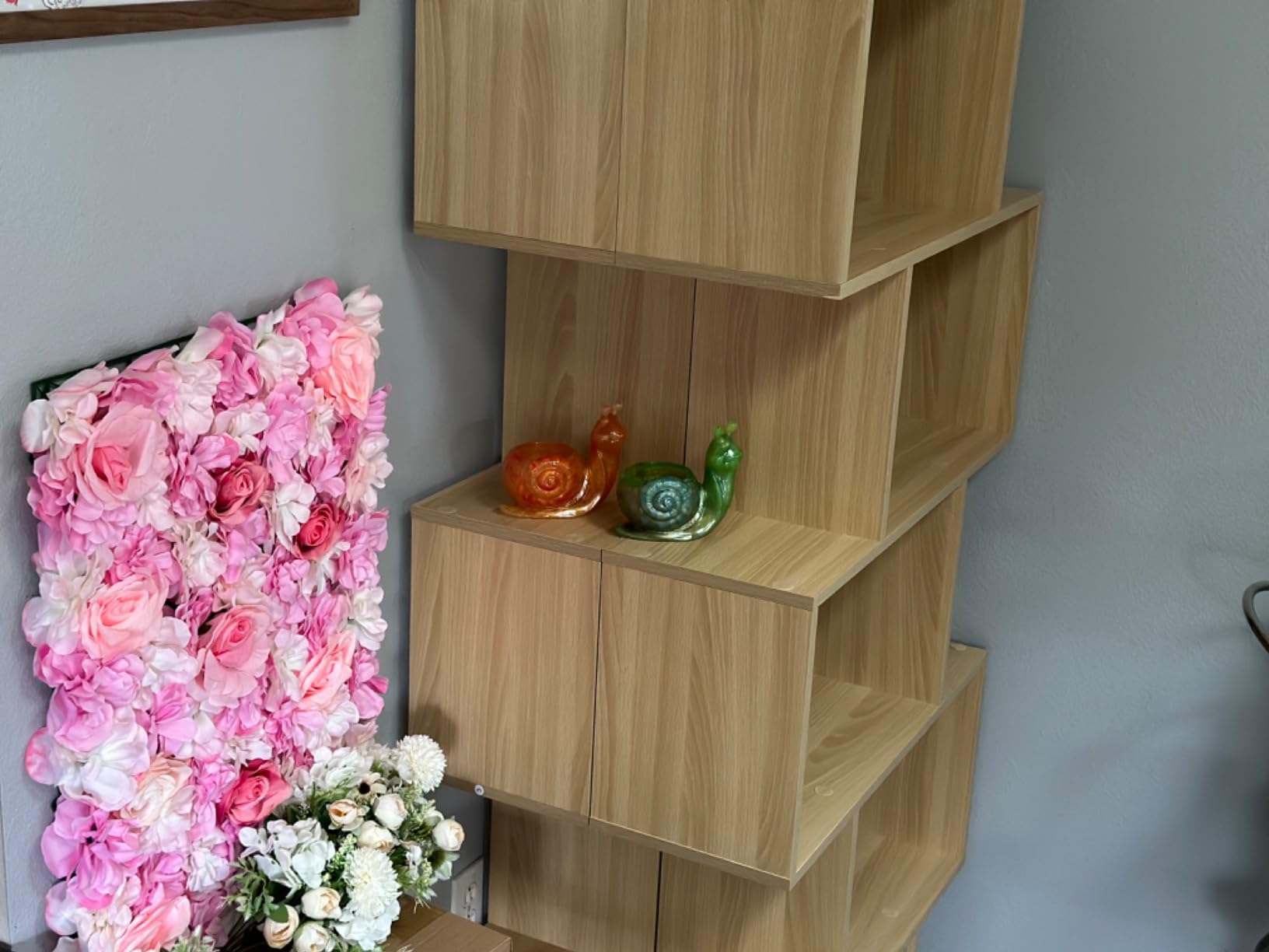 DIYART 5-Tier Geometric Bookcase (Set of 2), 62.6