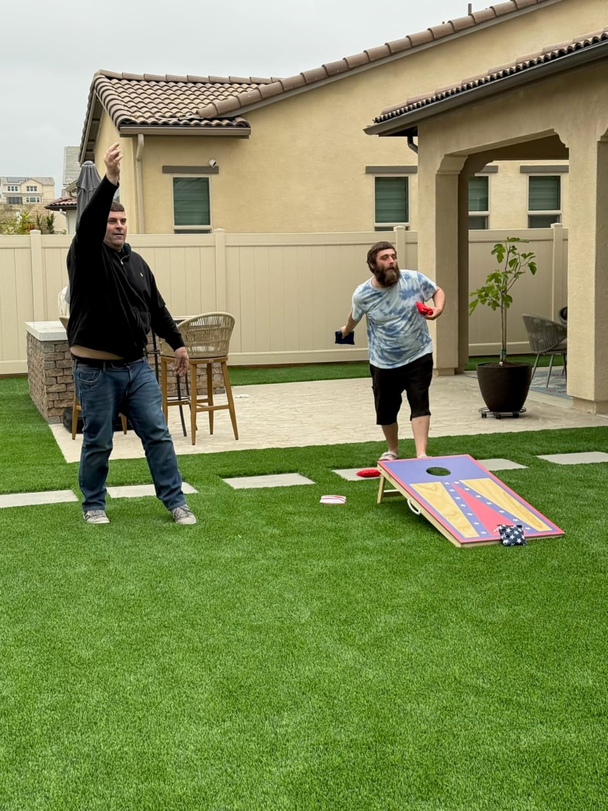 Himal Cornhole Board Set, 4 x 2 ft Regulation with 8 Corn Hole Toss Bags | Wooden Cornhole Outdoor Toss Set for Backyard, Tailgating, Camping & Beach Activities customer photo 2