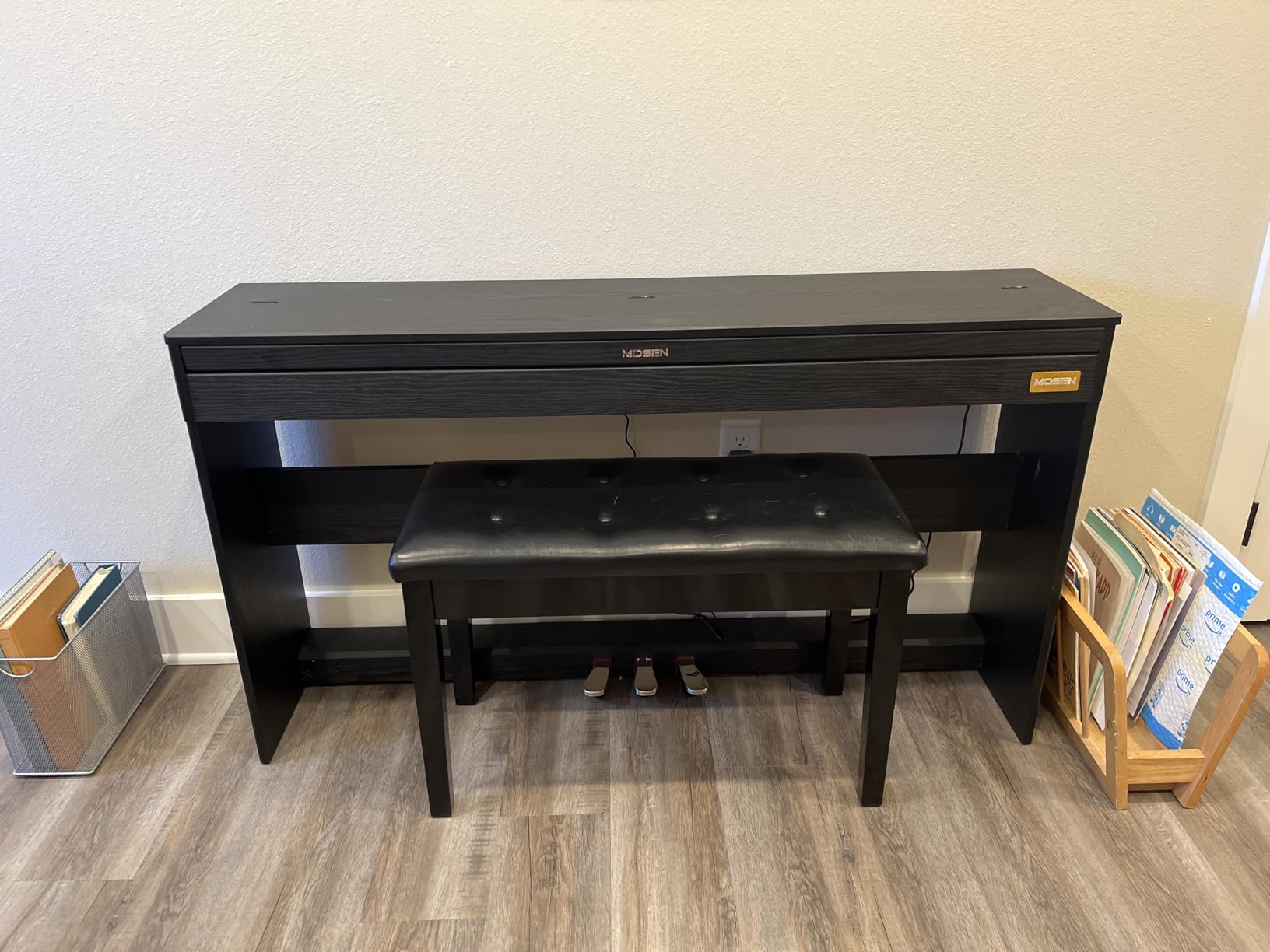 MOSEN 88 Key Digital Paino Fully Weighted Keyboard with Graded Hammer Action, 380 Tones, Triple Pedal, Upright Wood Stand, USB-MIDI, Full Size Home Electric Pianos for Beginner, MDP-110 customer photo 1