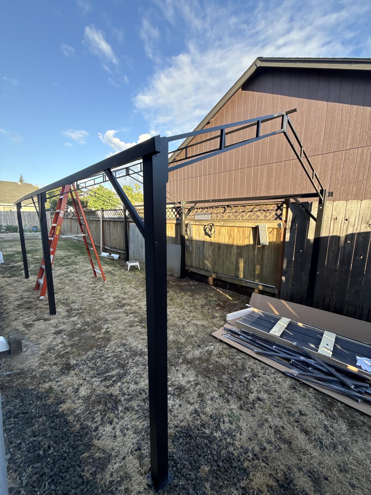 GREEN PARTY 10x20 ft Metal Carport Heavy Duty Frame Canopy Garage Shelter | Galvanized Steel Roof, Reinforced Frame Car Ports, UV&Wind Resistant, Outdoor All-Weather Use, for Car, Trucks, SUV and Boats customer photo 1