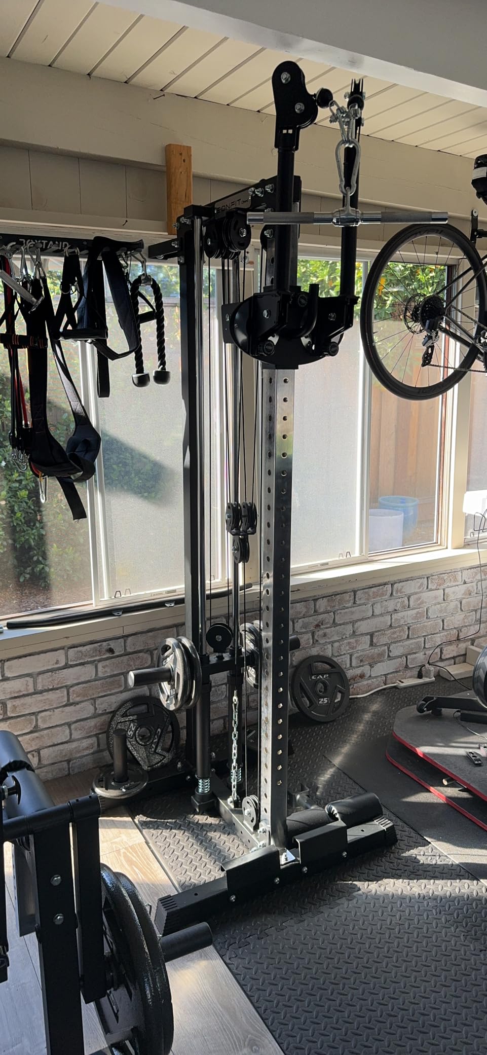 Eonfit E1 2.0 Wall Mounted Cable Machine for Home Gym, LAT Pulldown, Functional Trainer, Cable Crossover Machine Workout Station Pulley System Cable Tower with Leg Holder customer photo 2