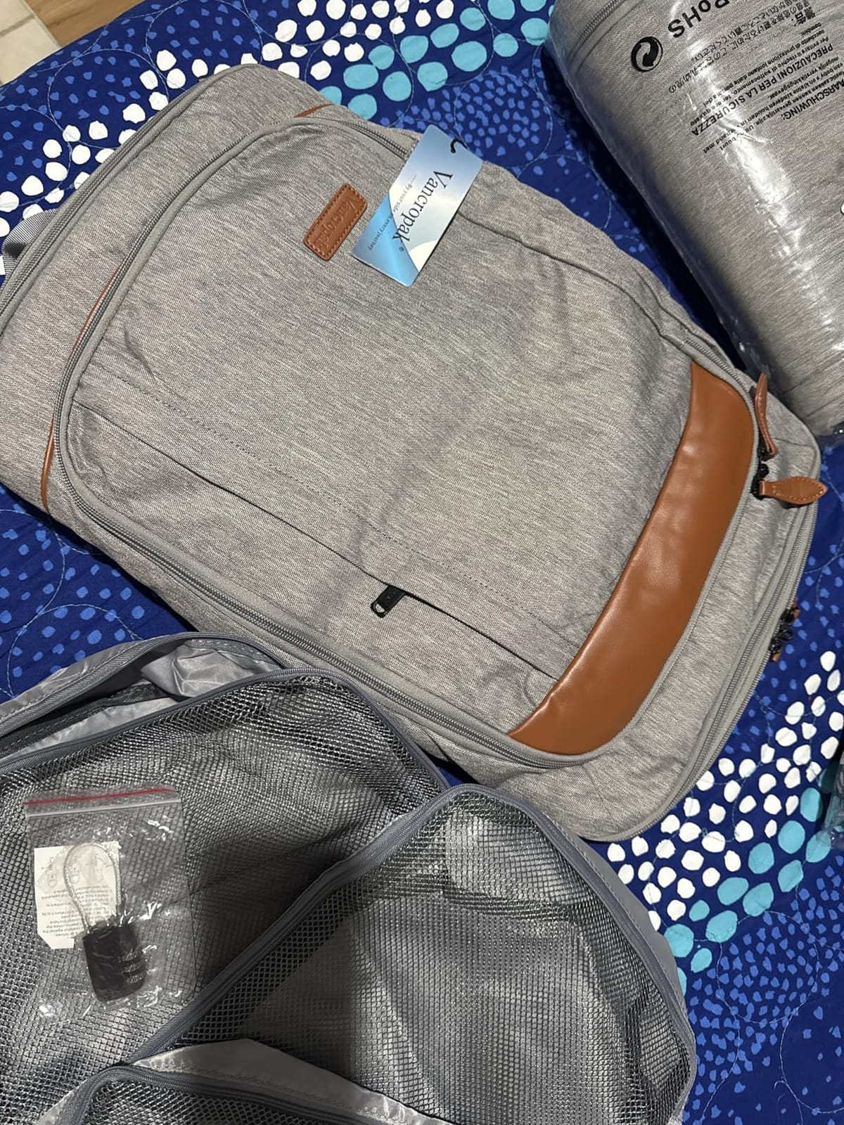 Vancropak Carry On Backpack for Airplanes, Flight Approved Travel Backpack | 3 Packing Cubes, Expandable 40L Luggage Suitcase Fits 17.3