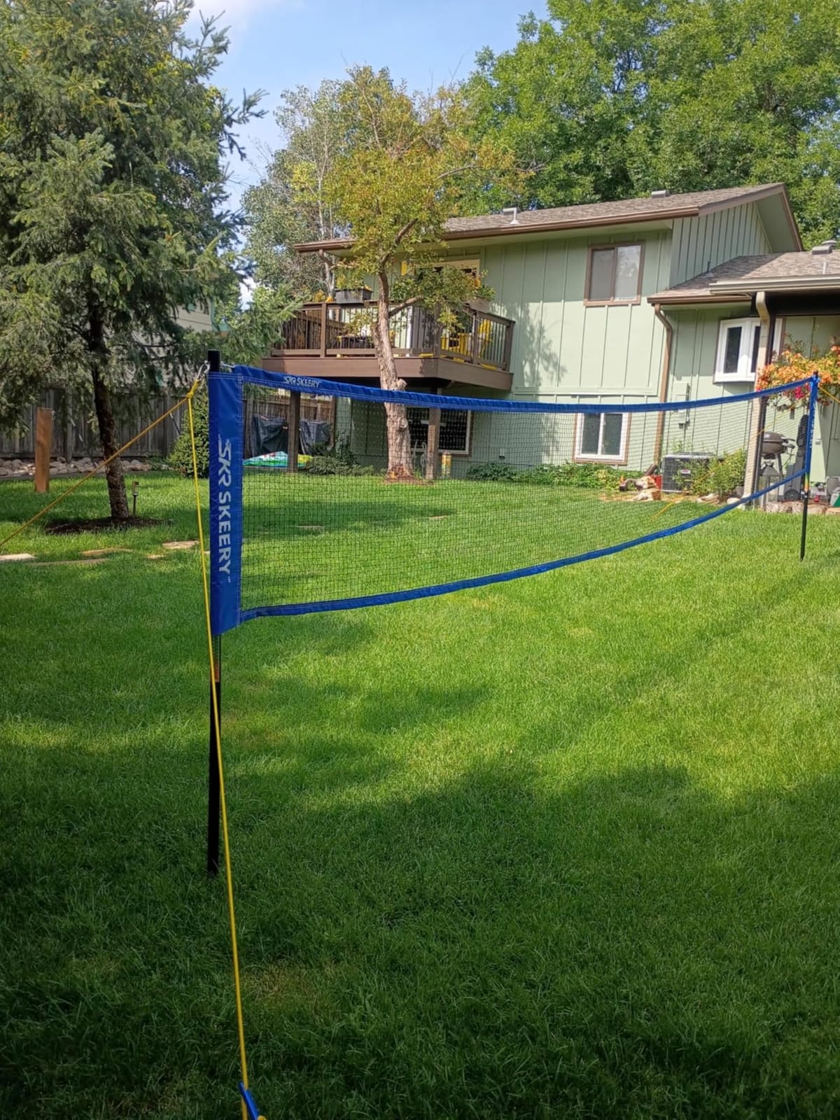SKEERY Professional Badminton Set with Winch System,Portable Badminton Net includes Carbon Aluminum Badminton Rackets Set of 4,3 Shuttlecocks and Carrying Bag,Badminton Sets for Backyards,Beach customer photo 2