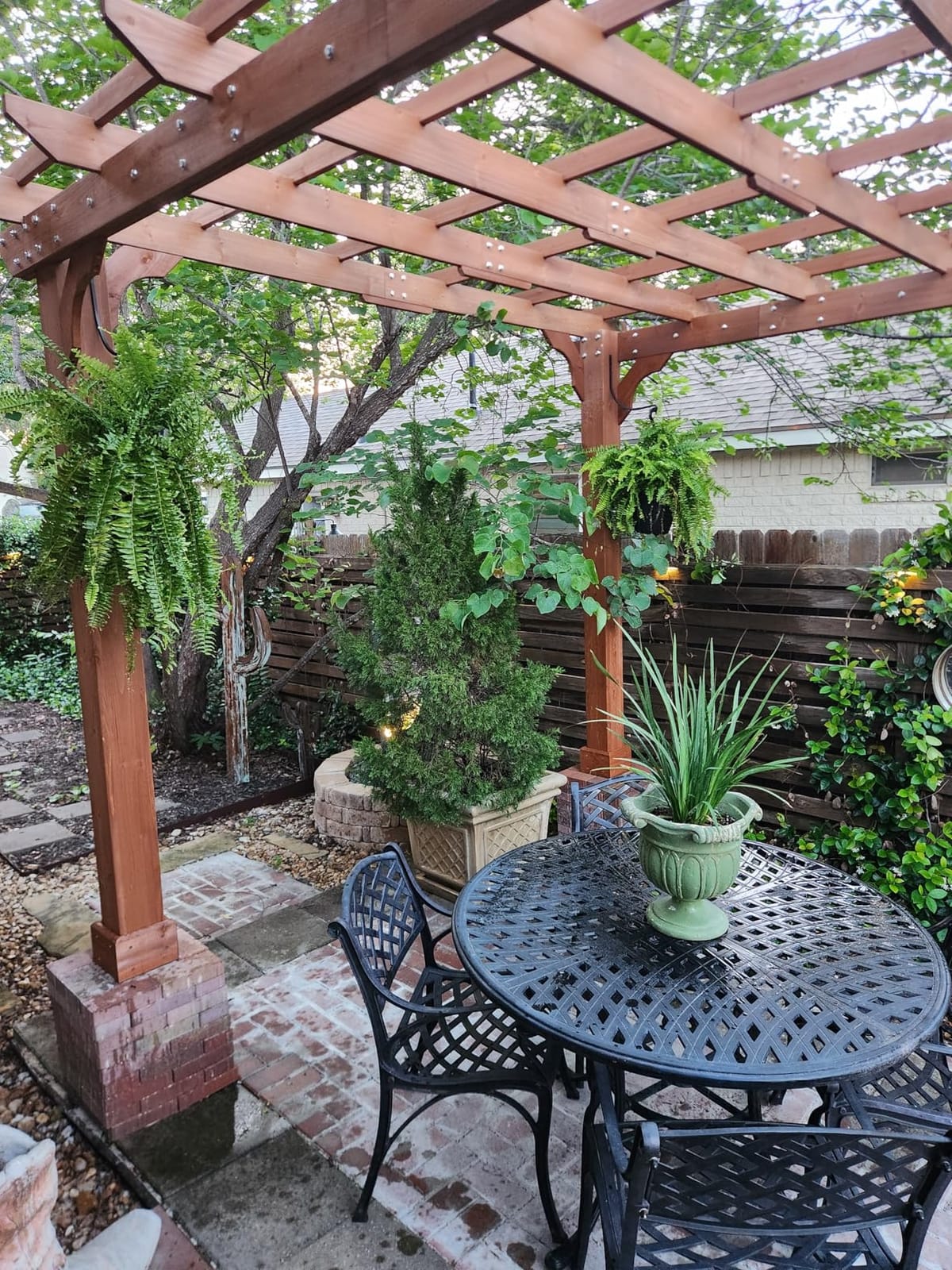 MUPATER 10x12 FT All Cedar Wooden Pergola, Kit with Stakes, Quality Supported Structure, Snow and Wind Supported, Outdoor Pergola with Cedar Framed for Backyard, Deck, Lawn customer photo 1