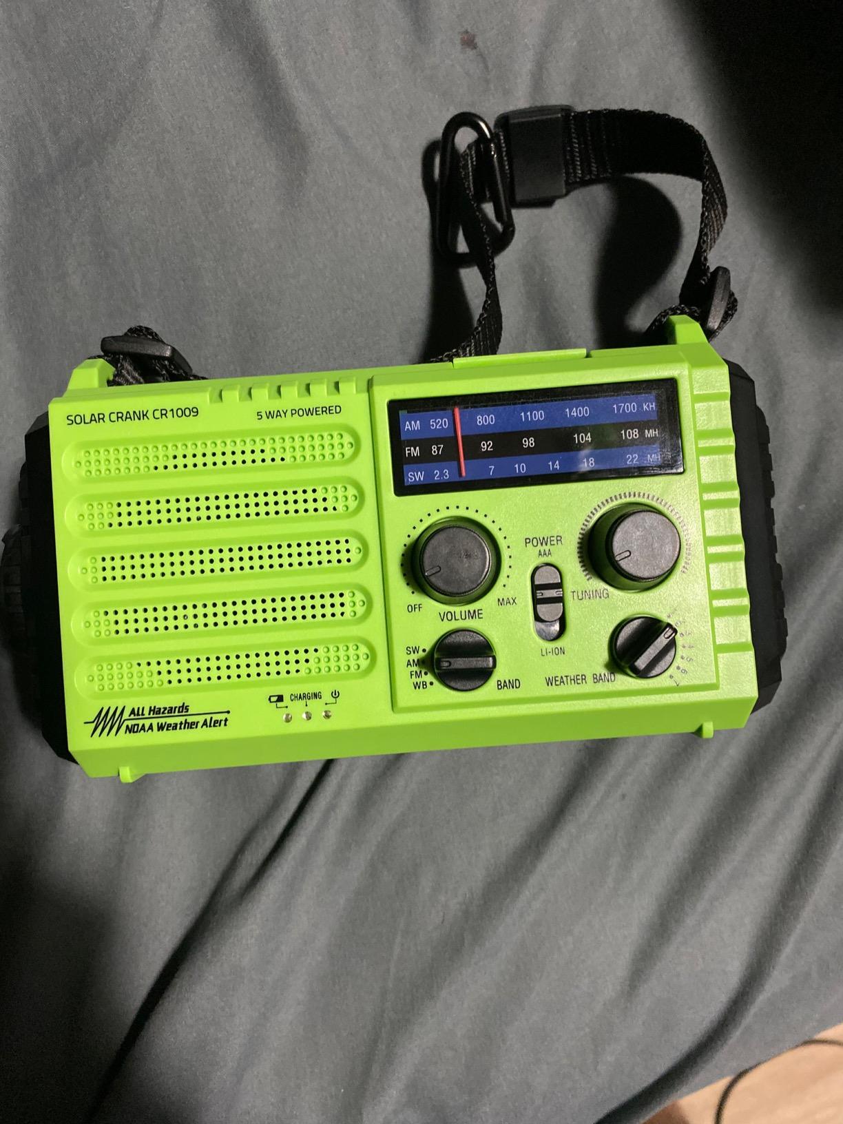 NOAA Emergency Radio with Auto Weather Alerts - 12000mAh Solar Hand Crank Weather Radio, 6 Power Sources, Bright LCD Digital Tuning, AM/FM/SW Receiver, SOS Alarm & Power Bank for Home Camping Survival customer photo 2