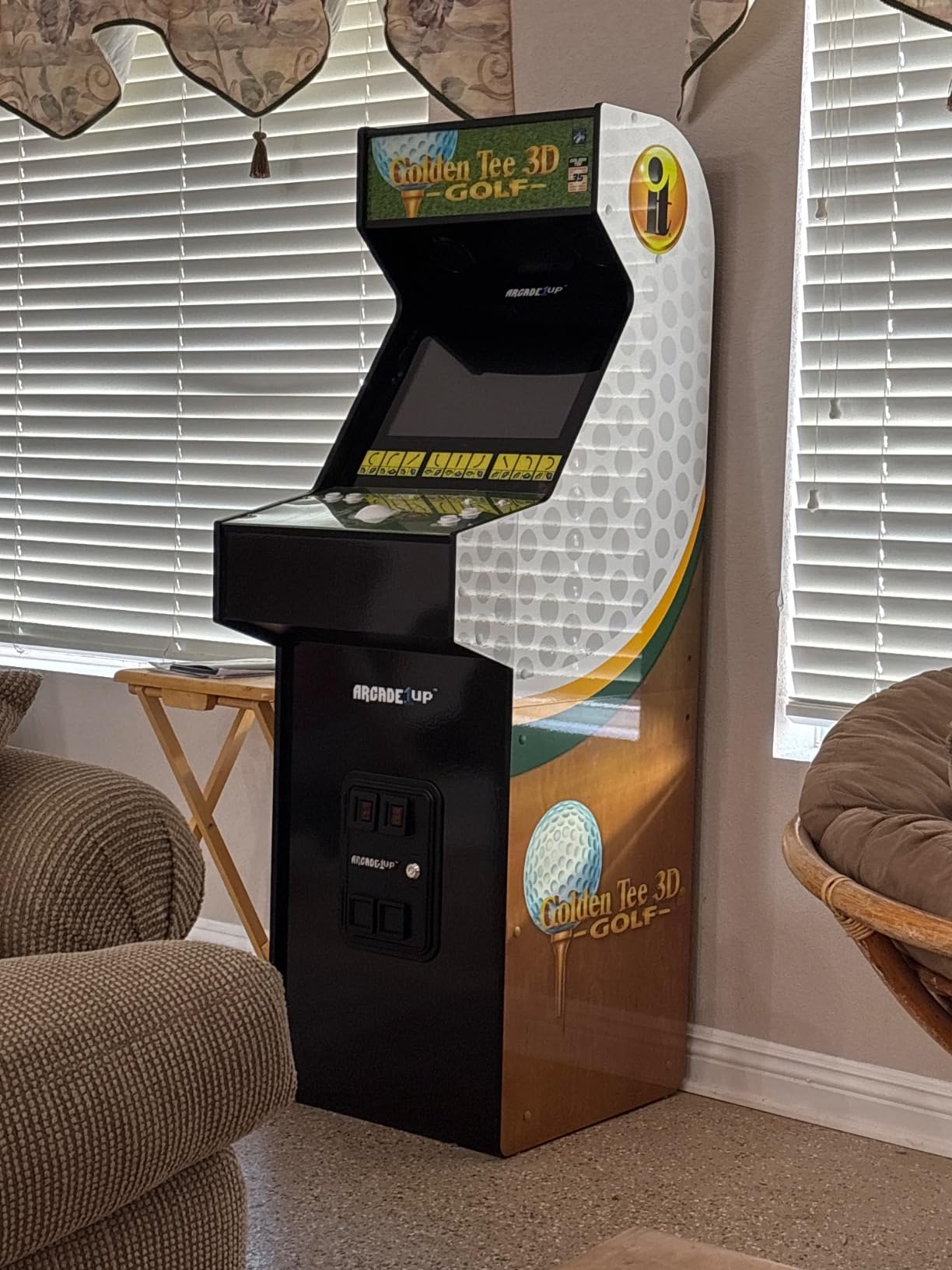 Arcade1Up Golden Tee 3D Deluxe Home Arcade, 8 Golf + Bowling Games | Over 5-Foot Video Game Machine with Trackball Controller customer photo 2