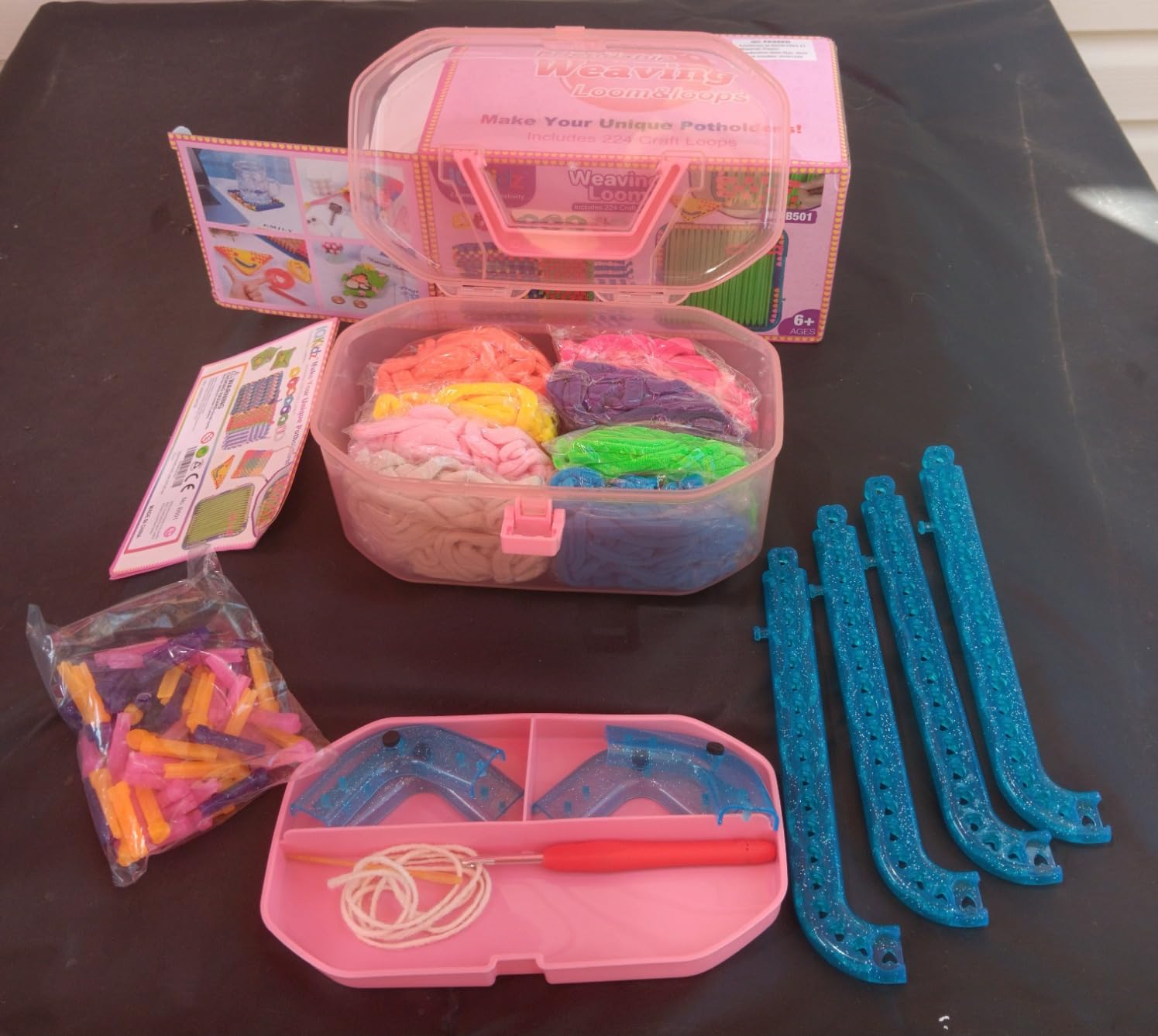 IQKidz Weaving Loom Kit Toys, DIY Arts and Crafts for Kids and Adults, Ideal Gifts for Girls Ages 5 6 7 8-12 13, Easy Potholder Loom Knitting Activity for Beginners, 224 Craft Loops customer photo 1