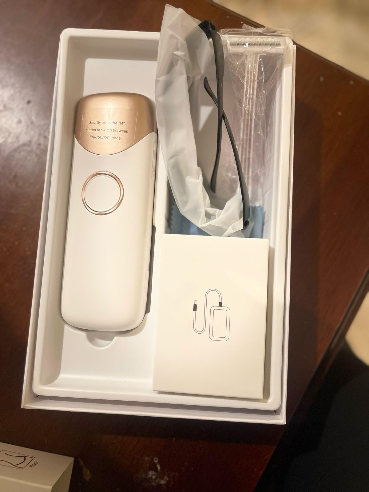 Ubroo Laser Hair Removal Hair Reduction in 2 Session (Gold) | 5C Ice Cooling IPL Hair Removal Device At-Home Laser Hair Removal for Women & Men, for Legs Bikini Armpits Facial Use customer photo 2