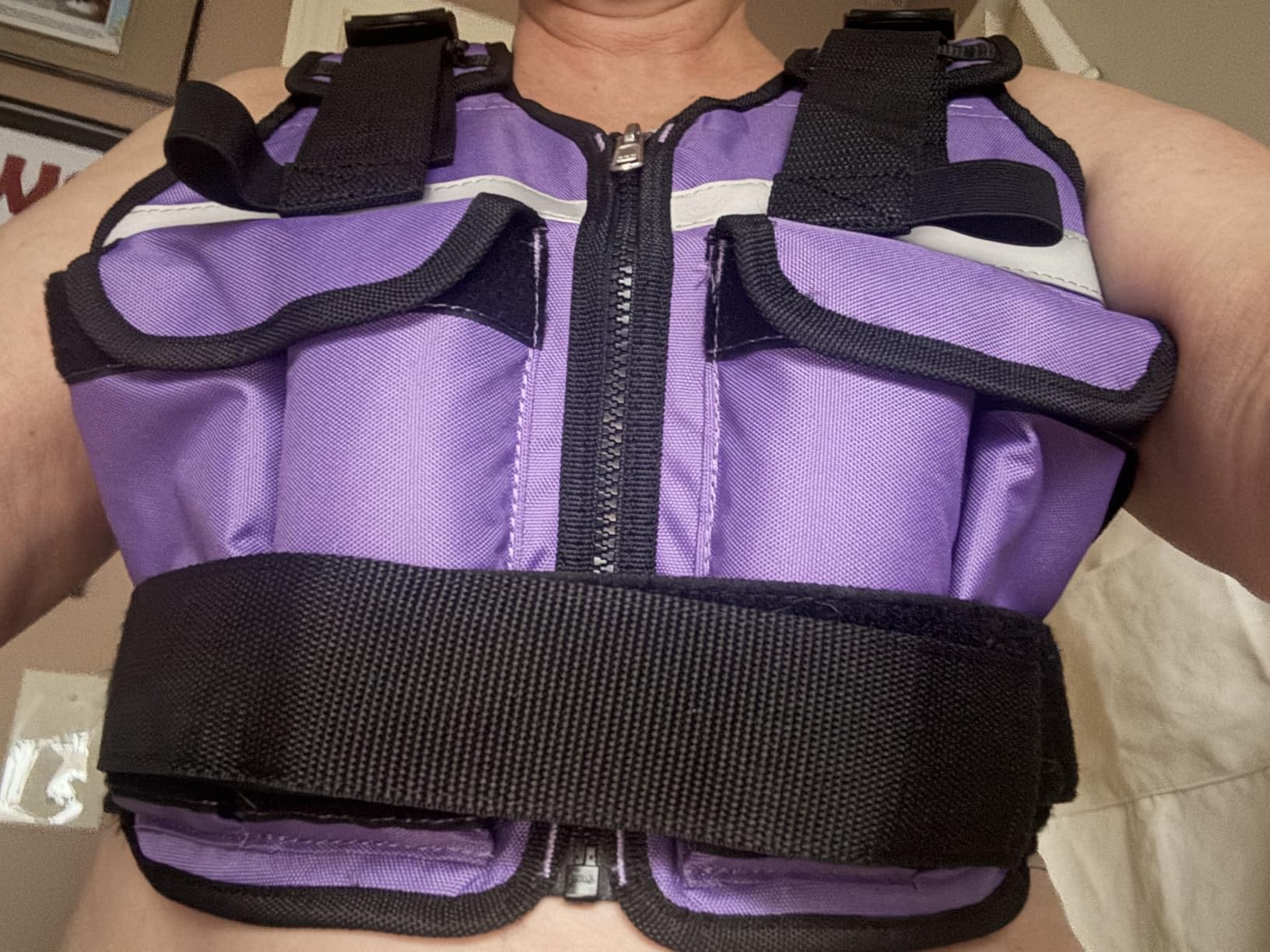 Sportneer Adjustable Weighted Vest Weights: 2-18 lbs/2-42 lbs Washable Weight Vest for Walking 16 In 1 Fast Adjust Rucking Vest for Women and Men Home Gym Running Jogging Strength Training Vests customer photo 1